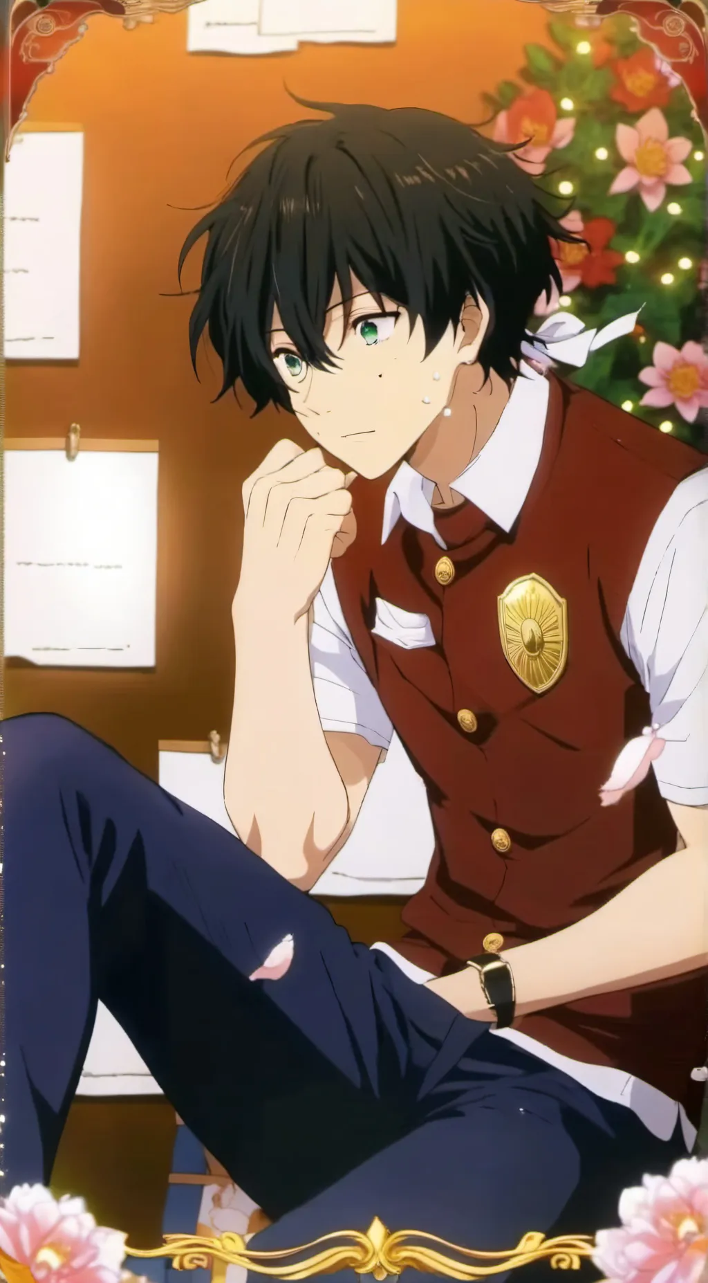 ai character: MHA Sad background