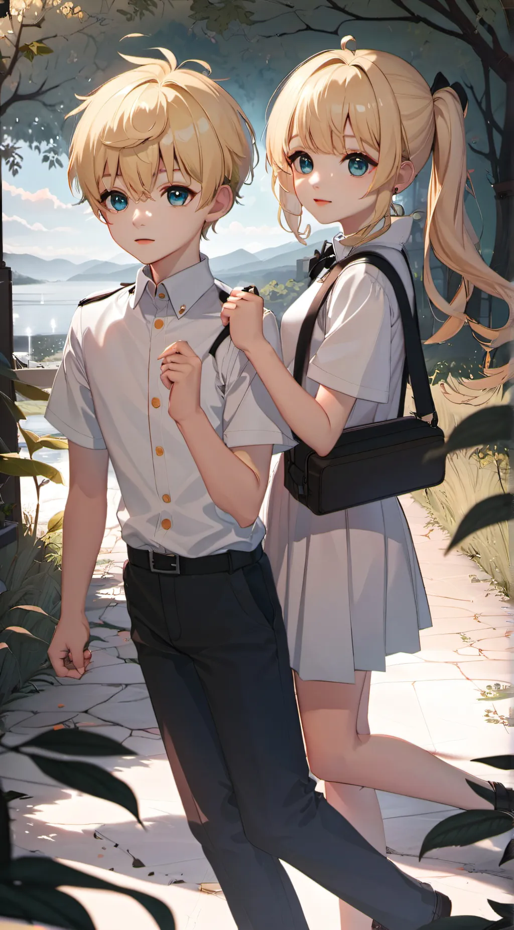 ai character: kassi and Kasper  background