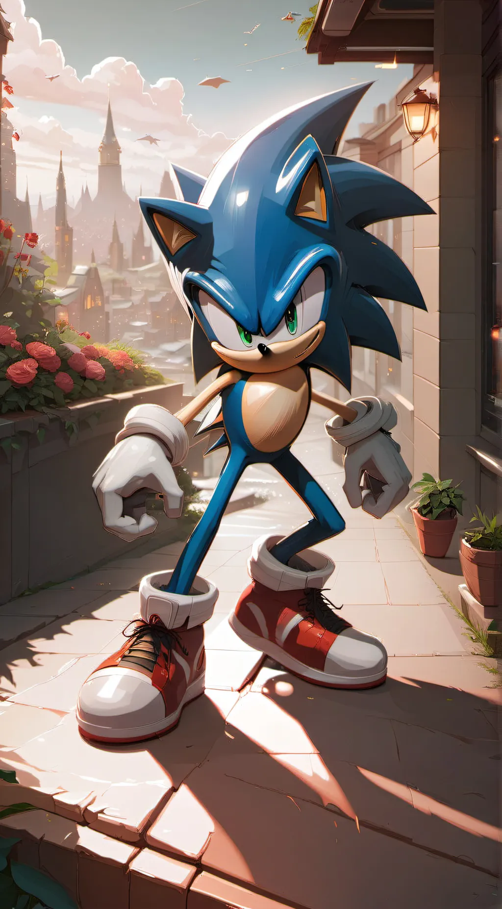 ai character: Sonic  background