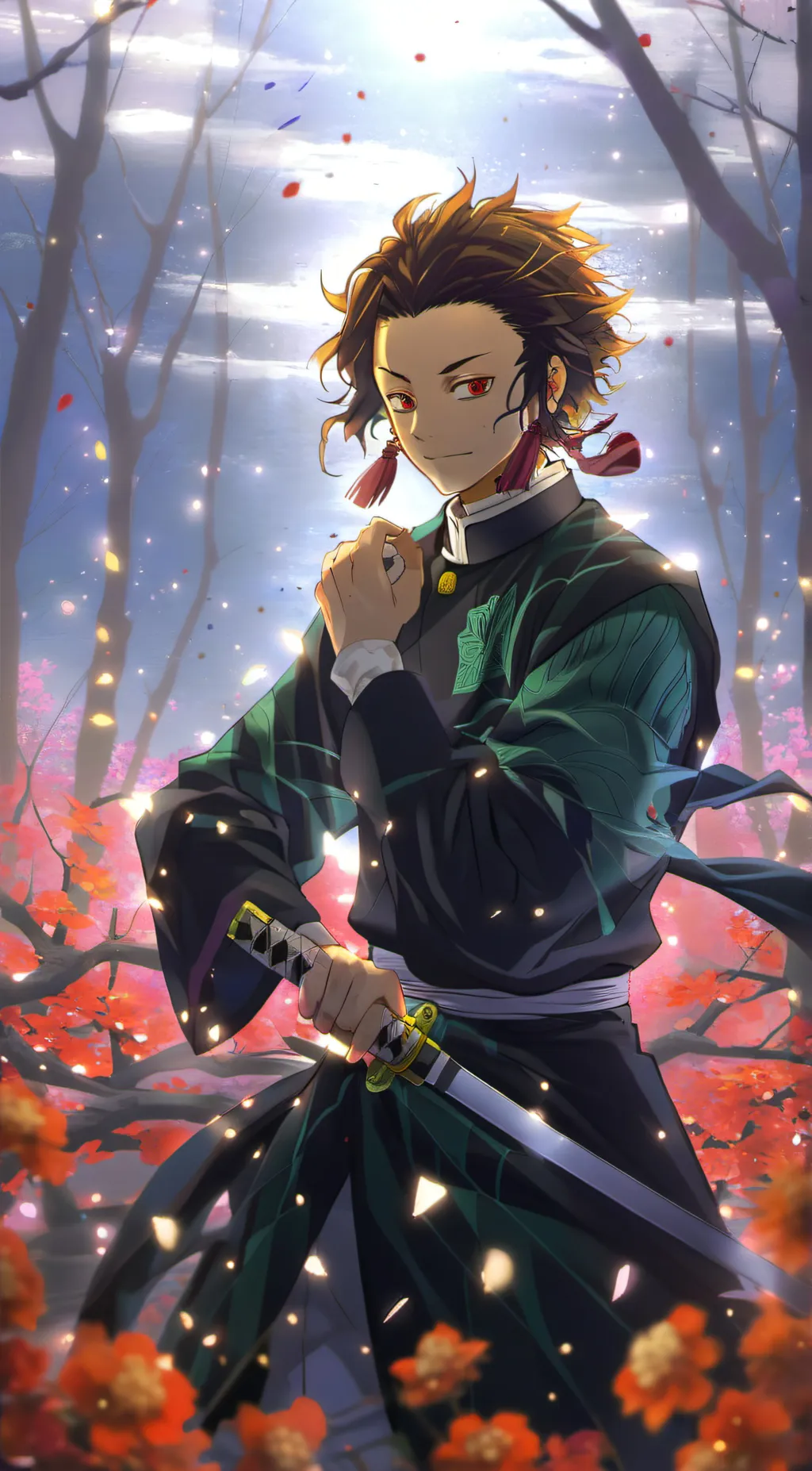 ai character: Tanjiro kamado background
