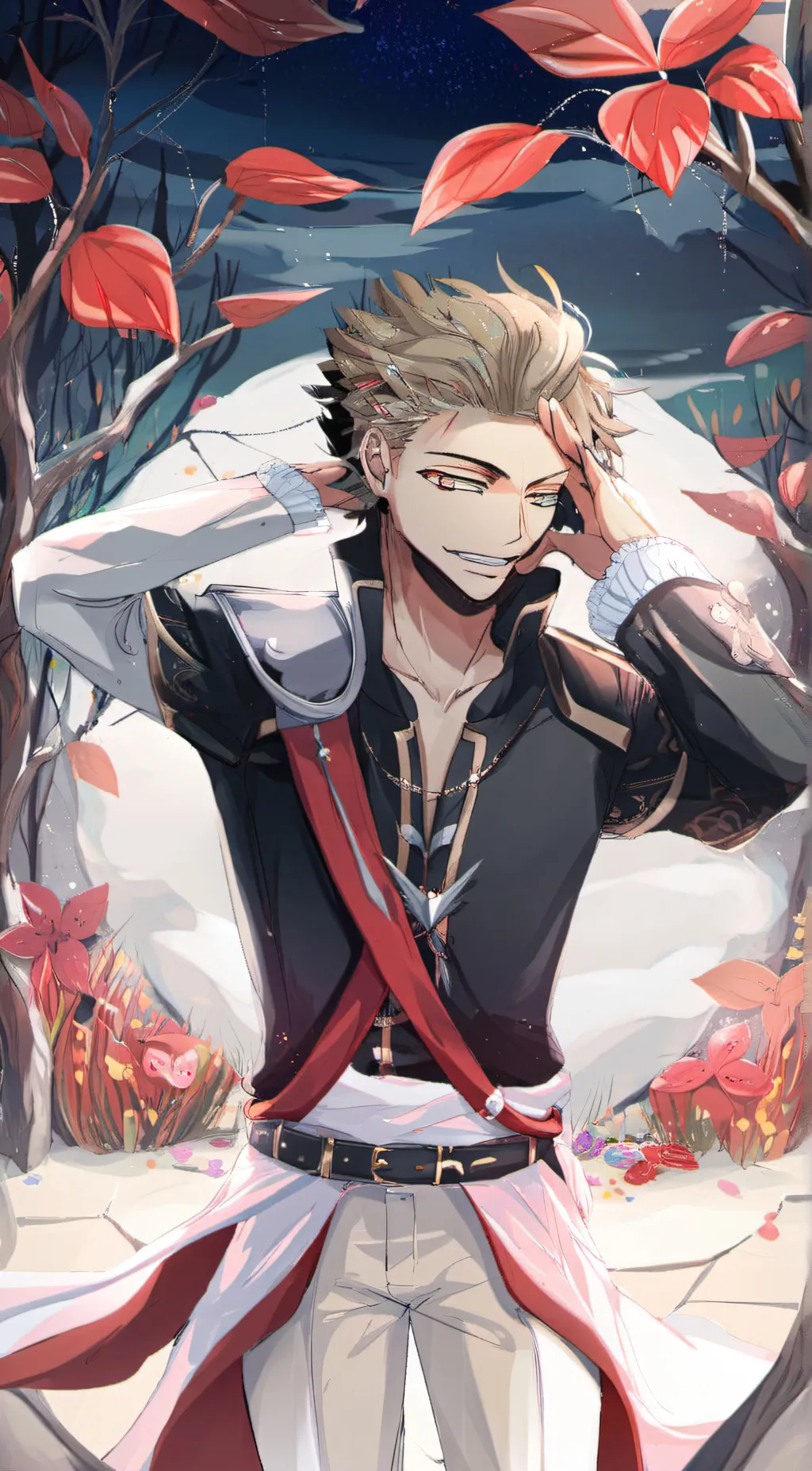 ai character: King Ace Stone background