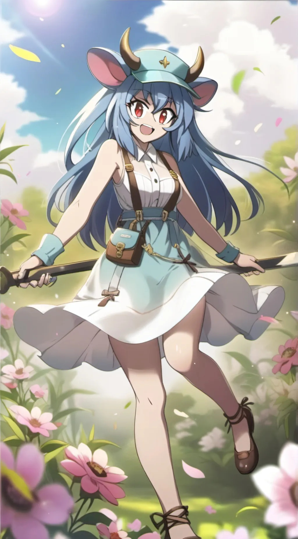 ai character: Amber background