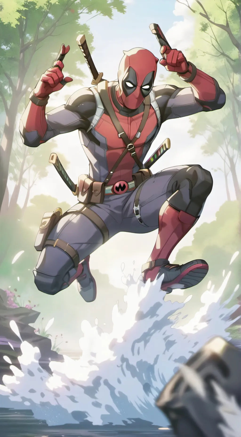 ai character: Deadpool  background