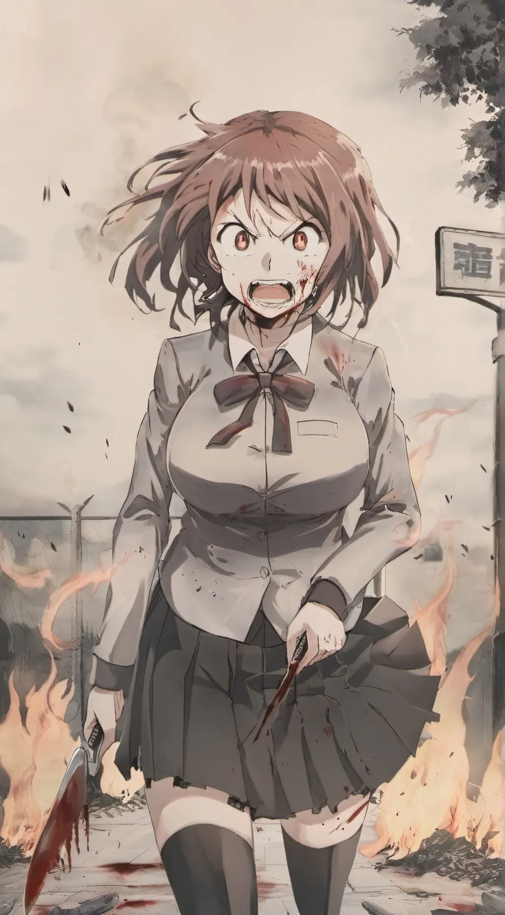 ai character: Evil ochacouraraka background