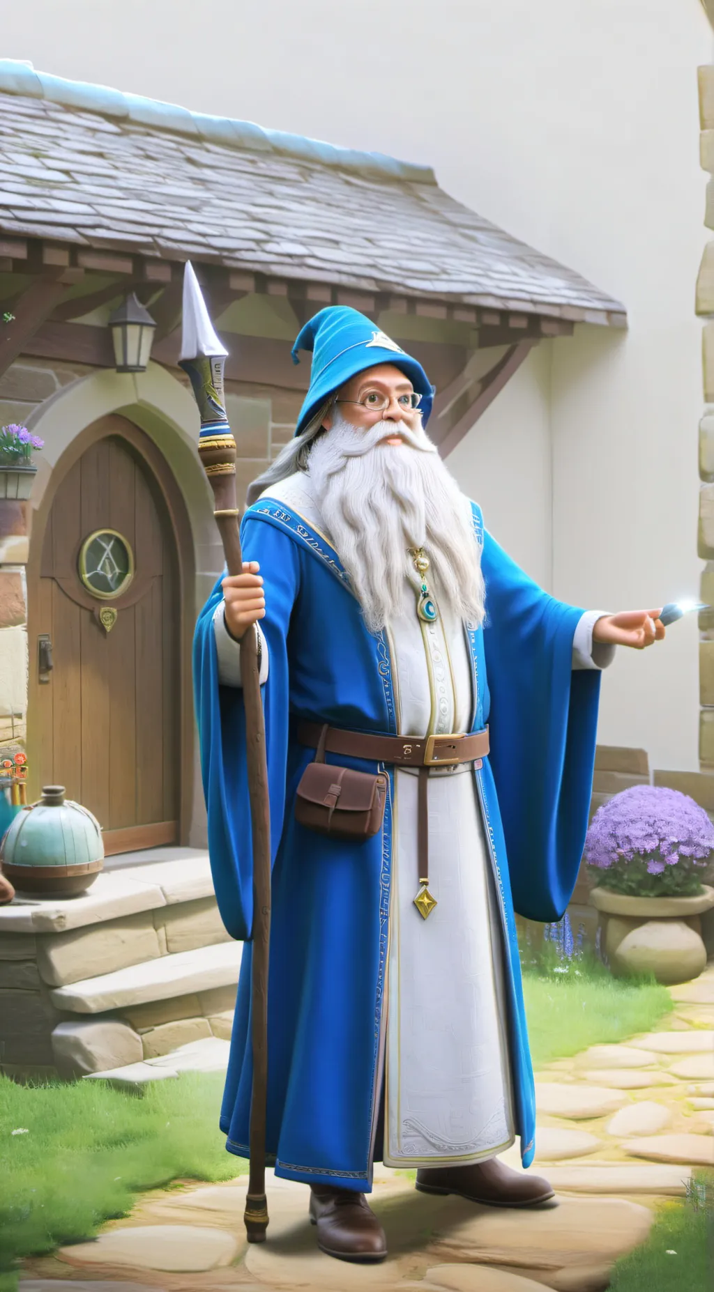 ai character: Merlin  background