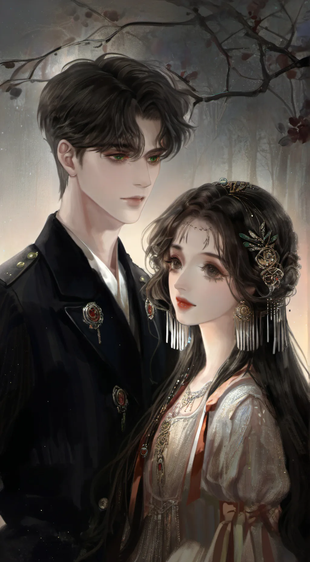 ai character: Ashley and Alex  background