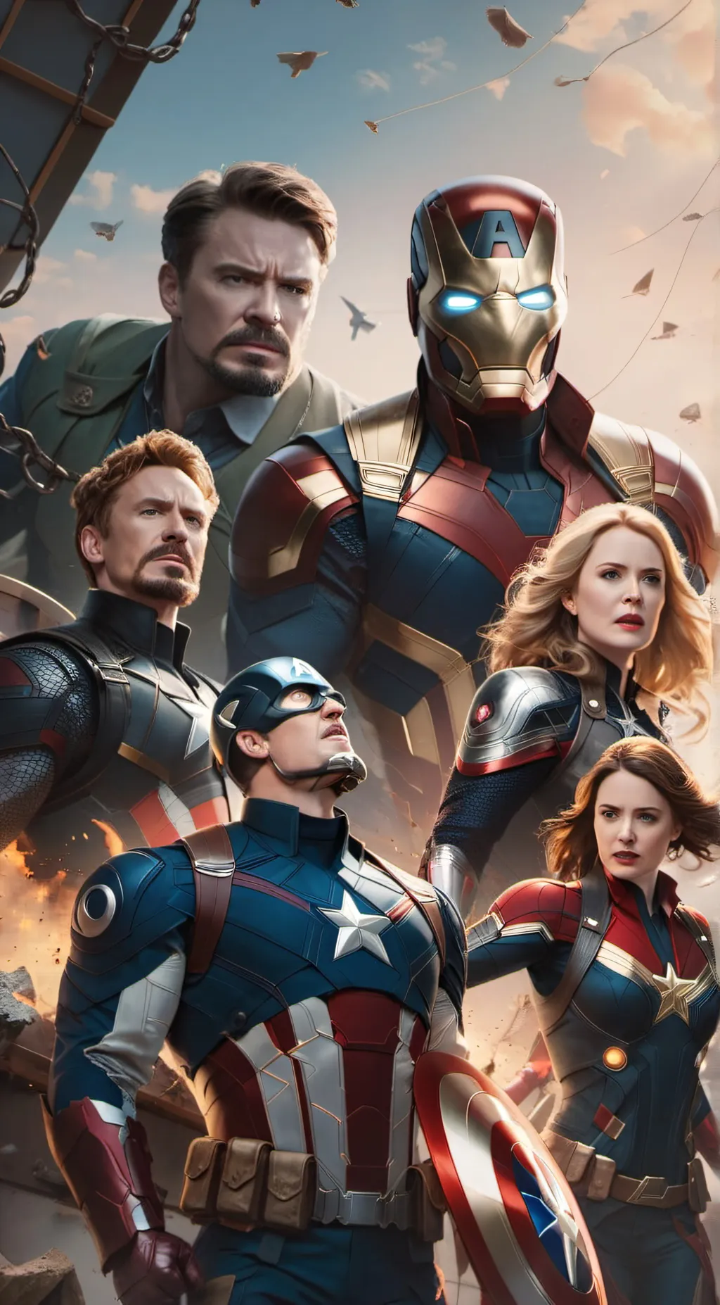 ai character: Avengers  background