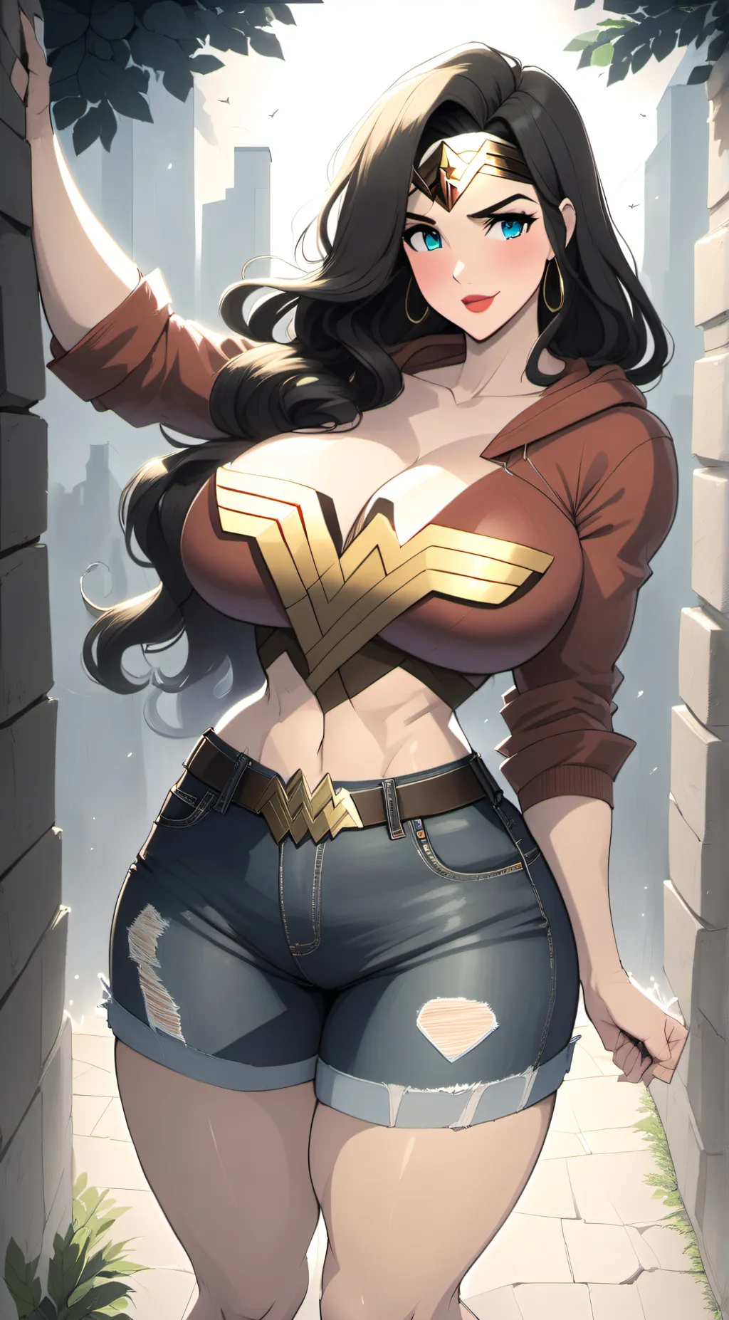 ai character: Wonder woman background