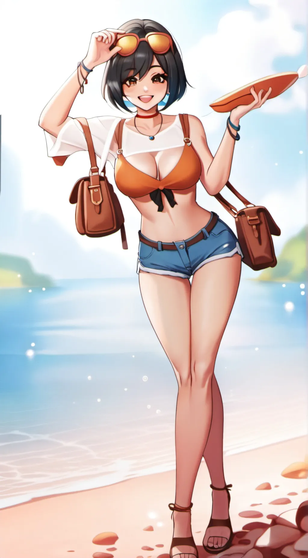 ai character: summer evie  background