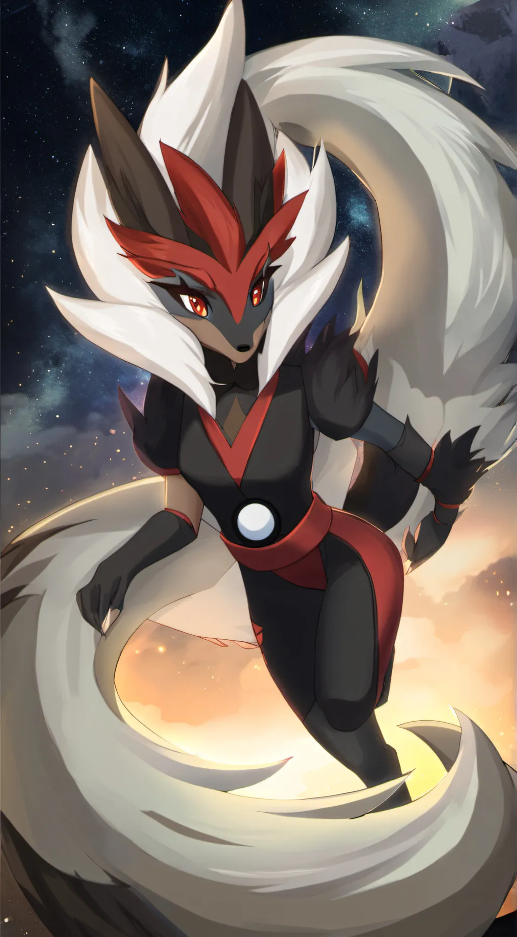 ai character: ying&yang Zoroark background