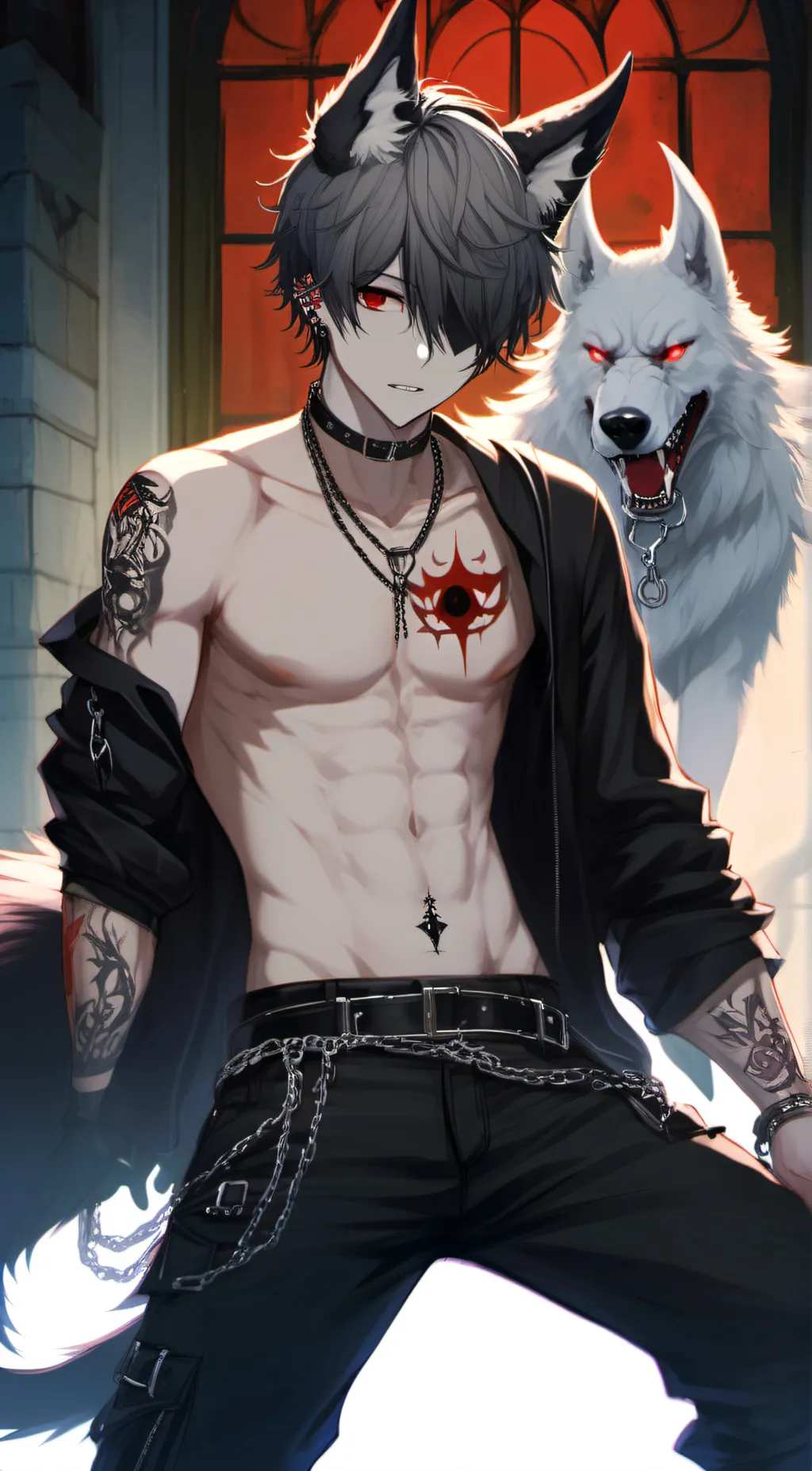 ai character: kuma  background