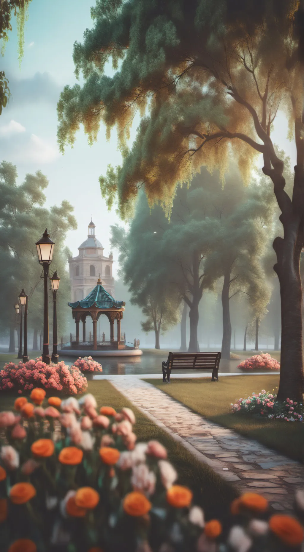 ai character: the park background