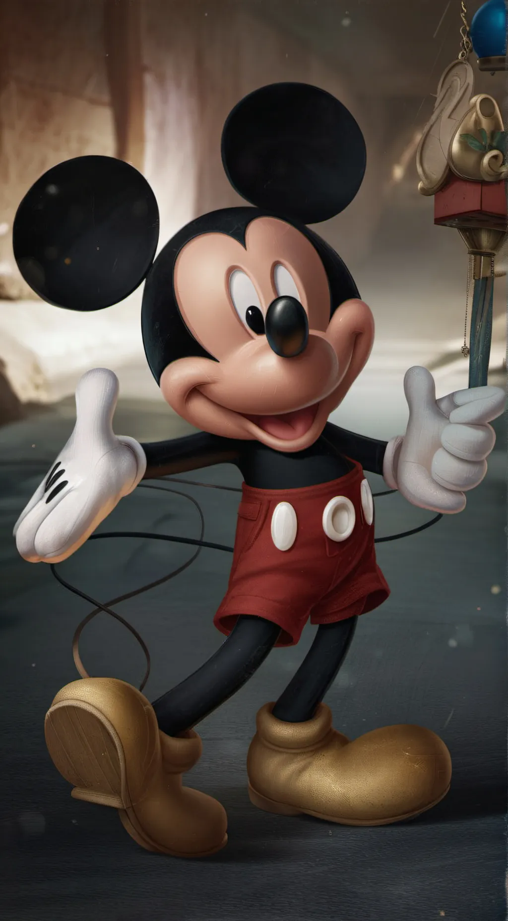 ai character: Mickey Mouse background