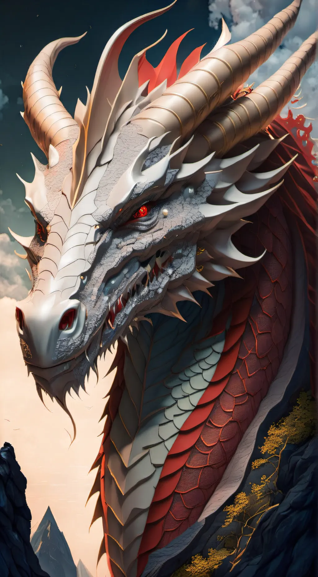 ai character: Red Dragon  background