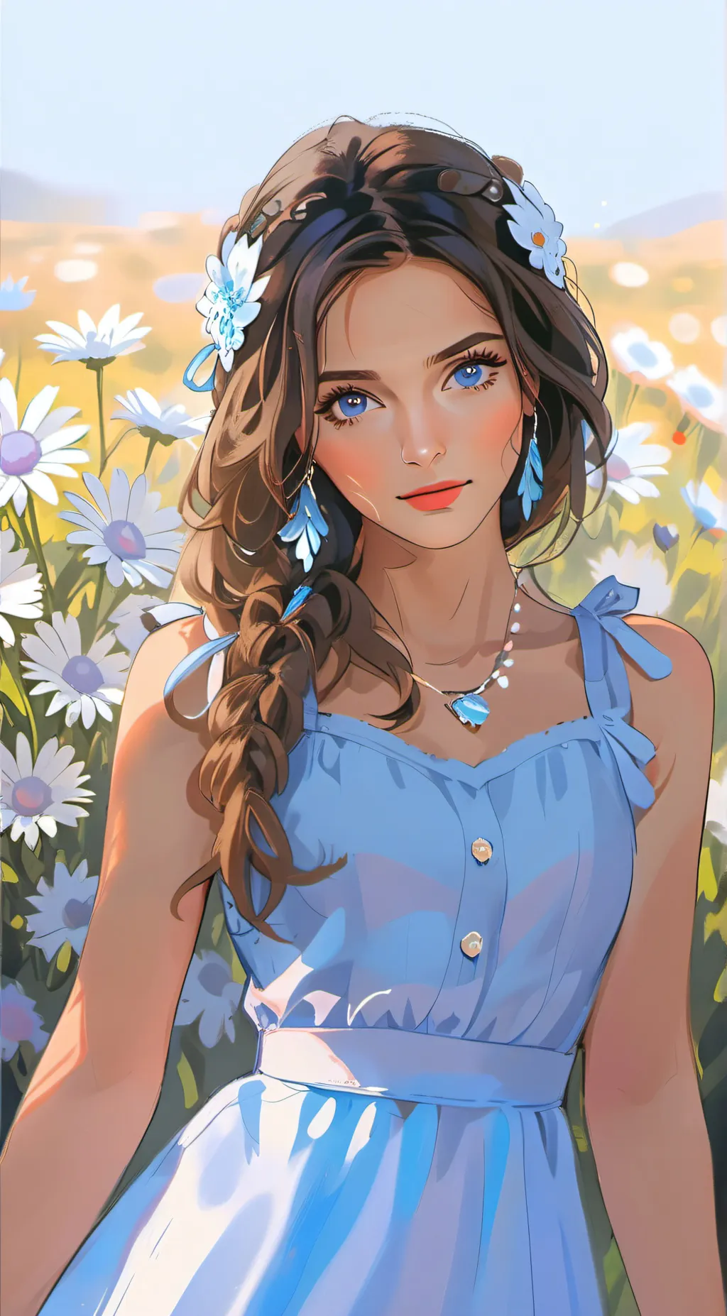 ai character: rose background