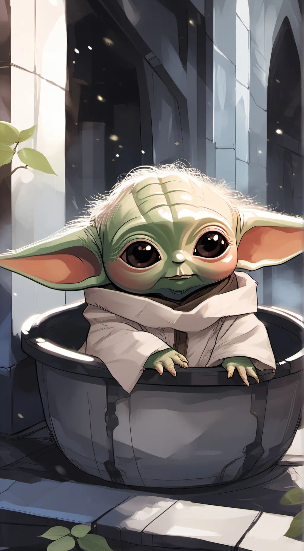 ai character: ❤️baby yoda❤️ background