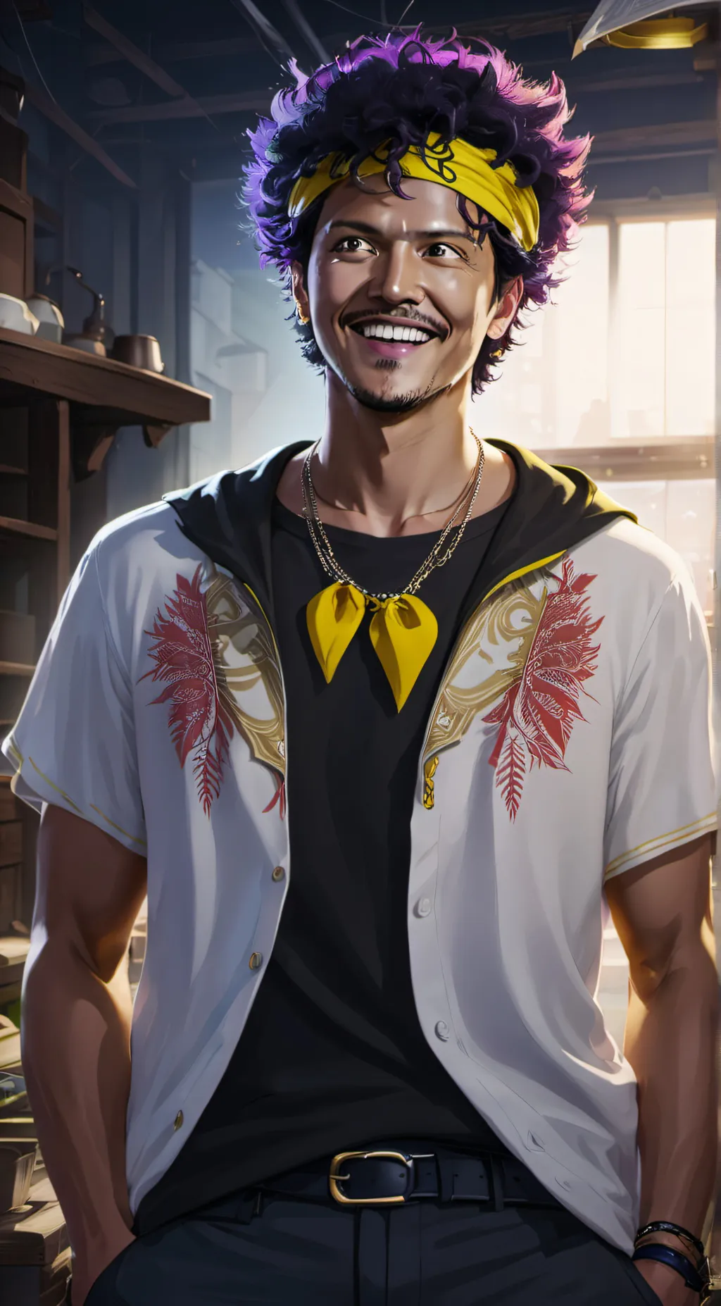 ai character: Bruno mars background