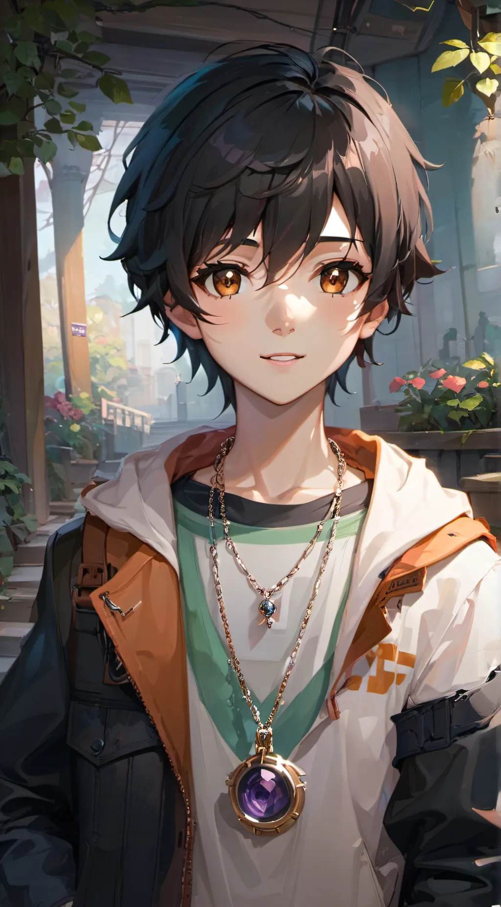 ai character: Landon  background