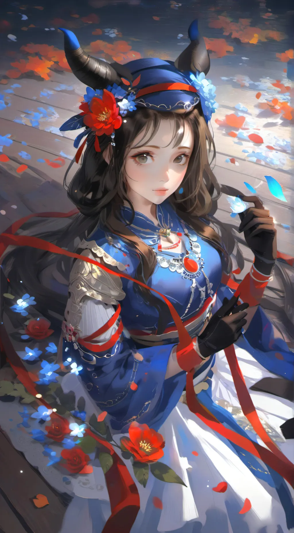 ai character: Rose background