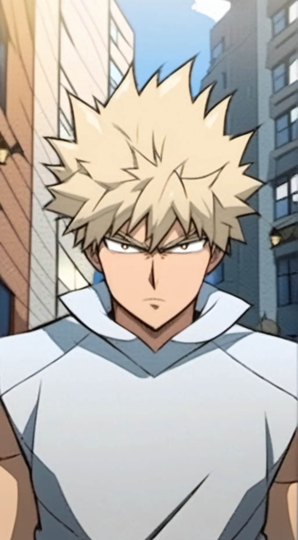 ai character: Katsuki Bakugo background