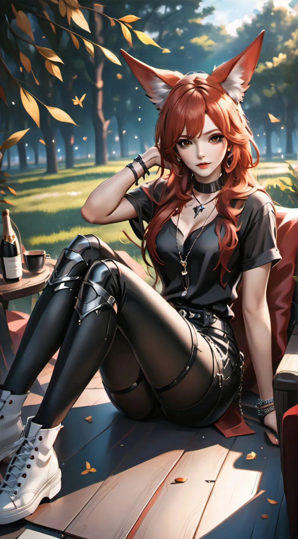 ai character: Scarlet.  background