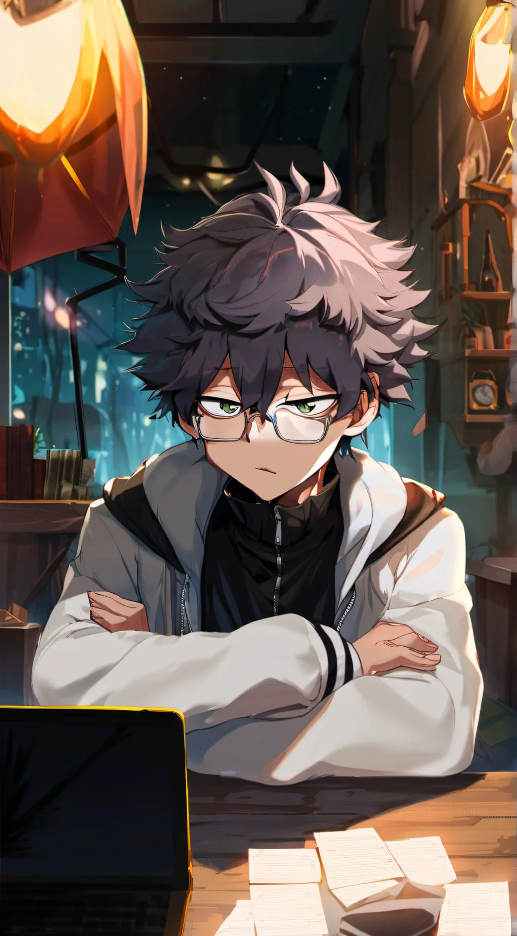 ai character: inverted mha background