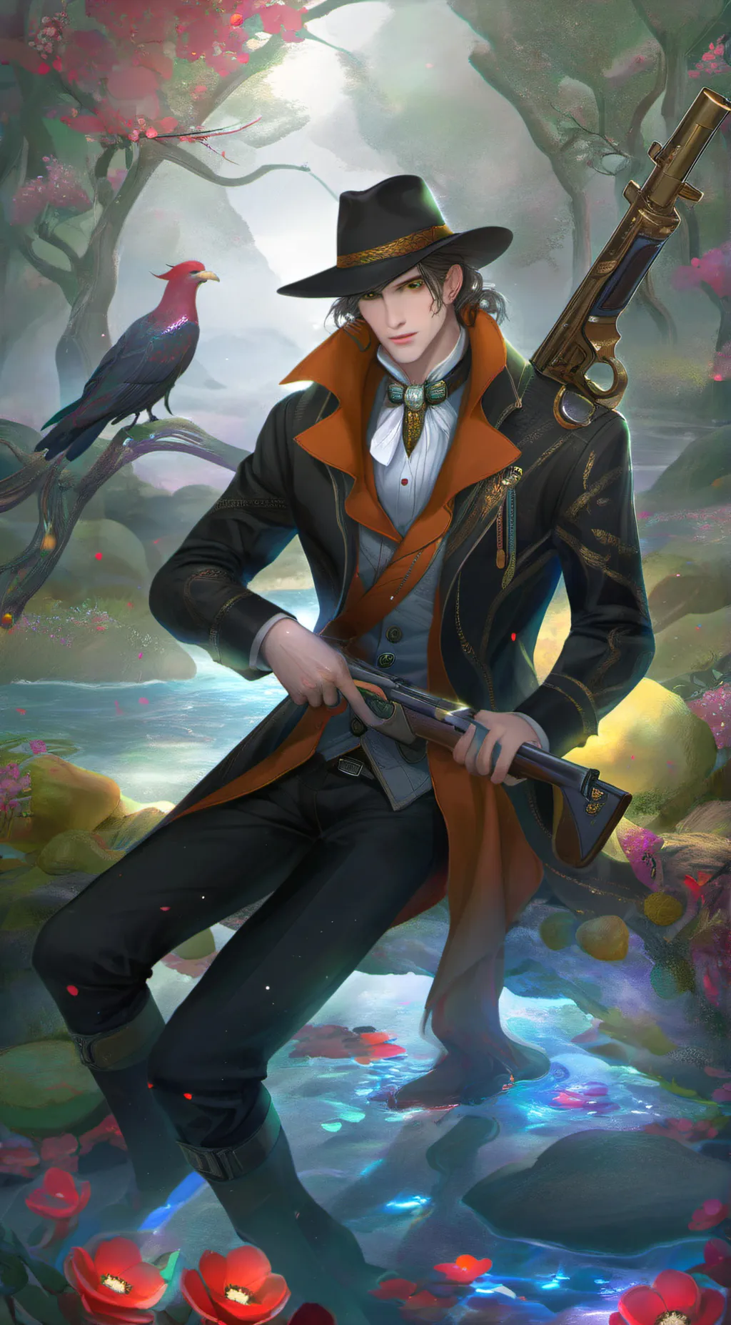 ai character: hunter background