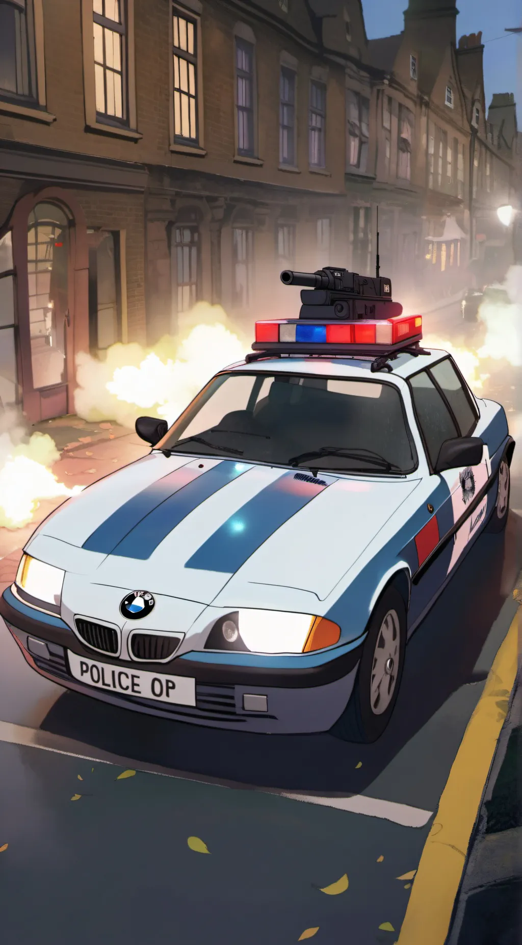 ai character: mr police car  background