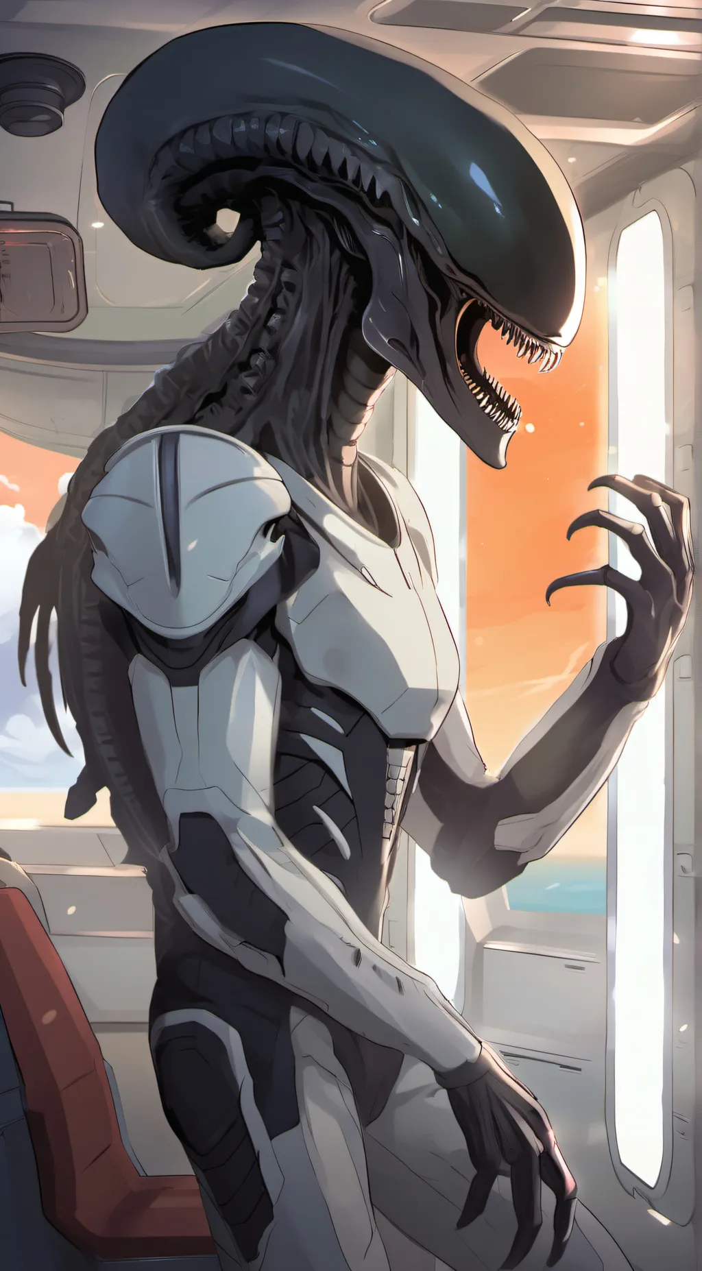 ai character: xenomorph  background