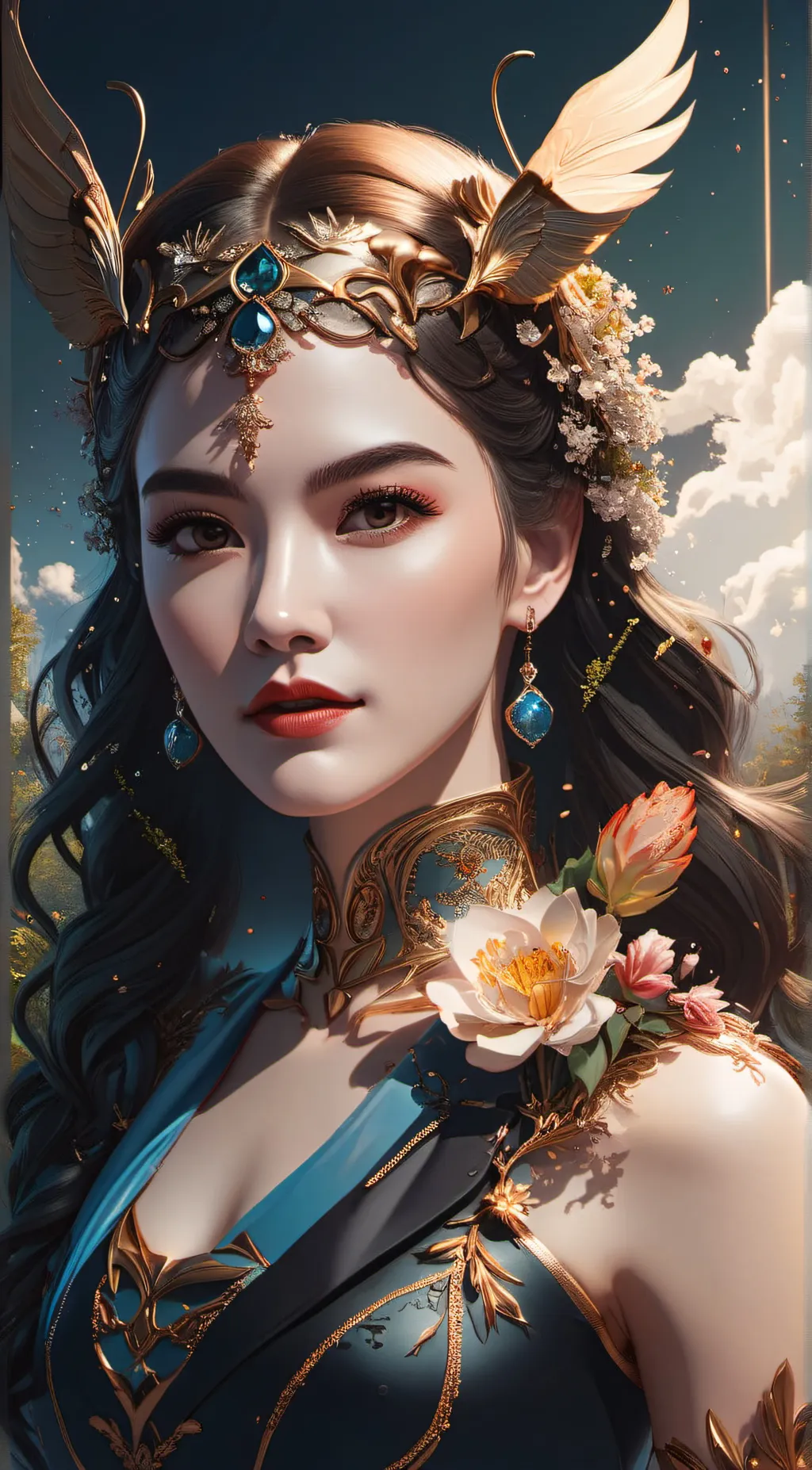 ai character: Aurora background