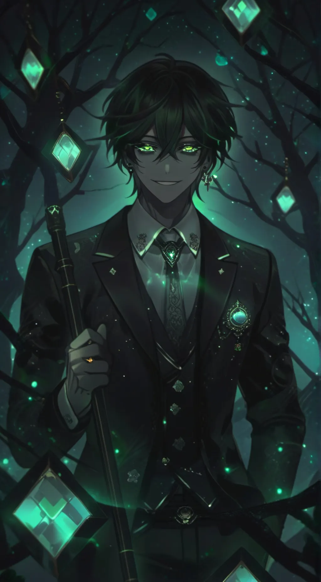 ai character: Damien spider background