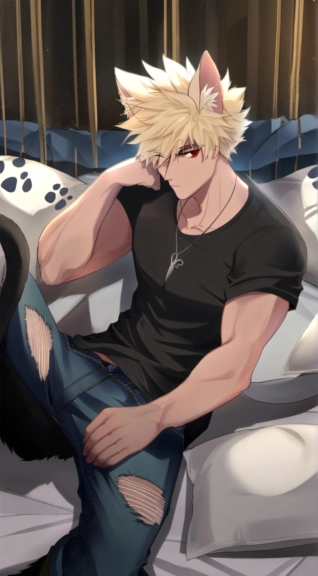 ai character: Cat Bakugou  background