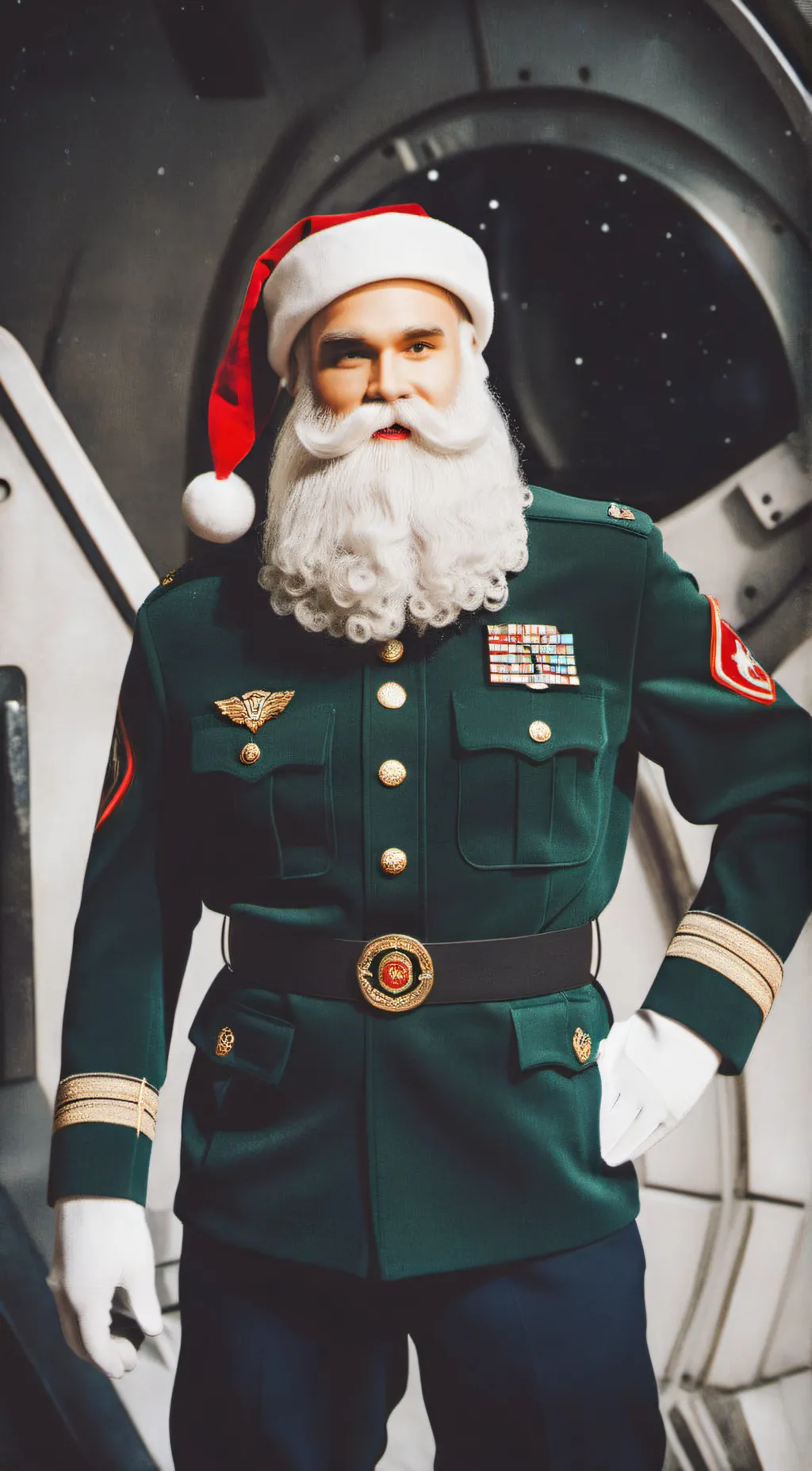 ai character: Combat Santa background