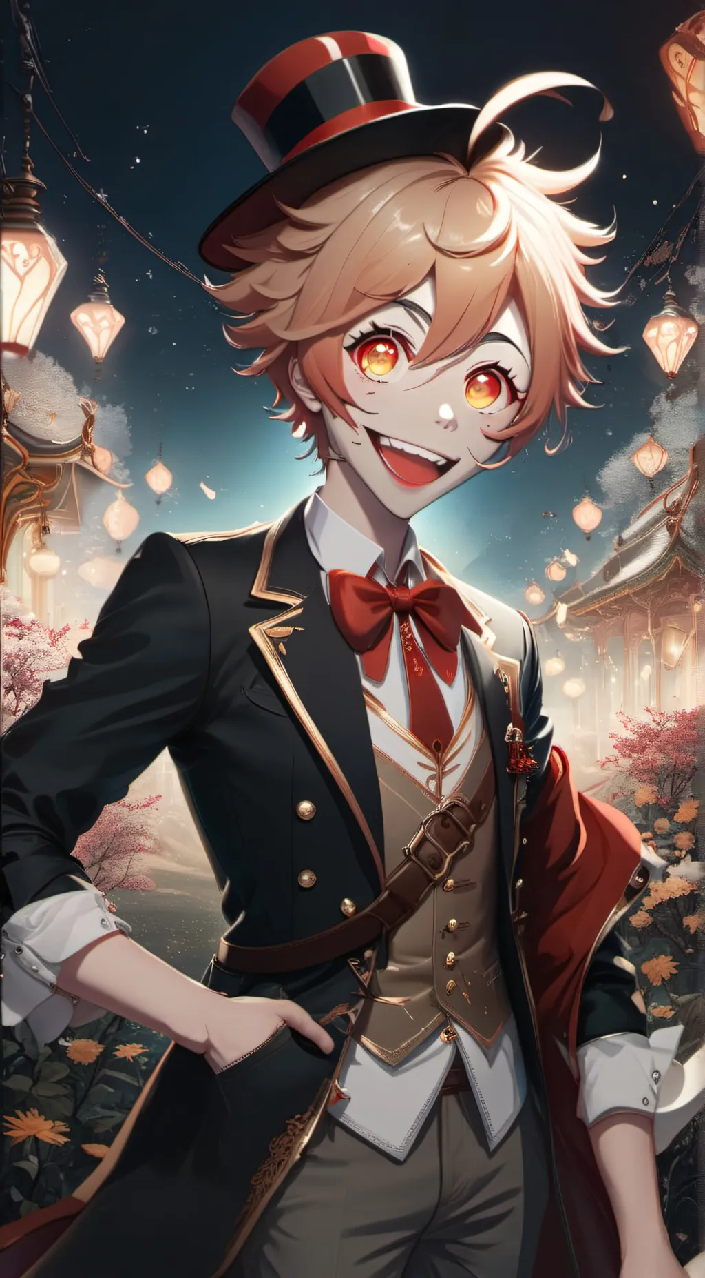 ai character: luciferhazbinhotel background