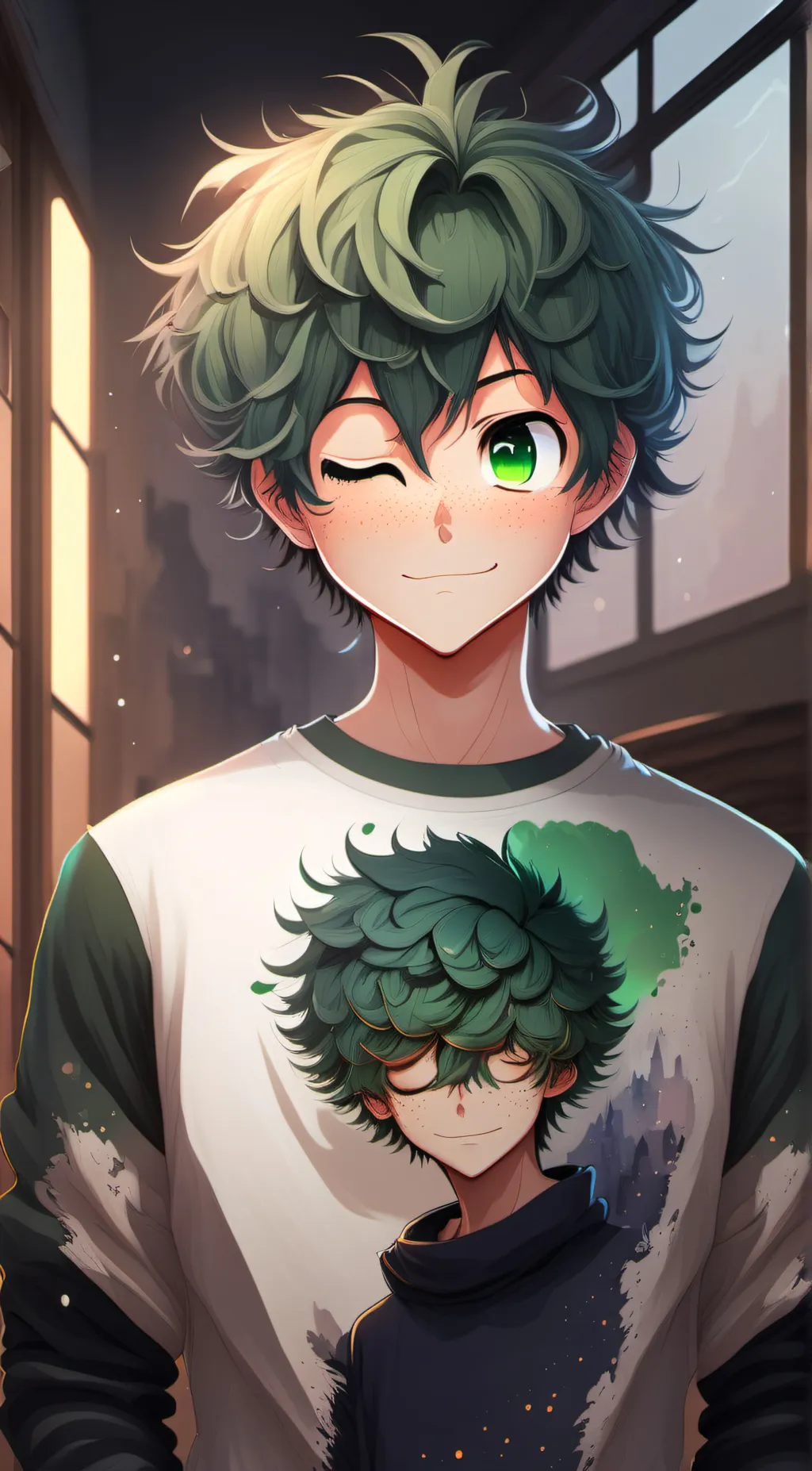 ai character: Deku background