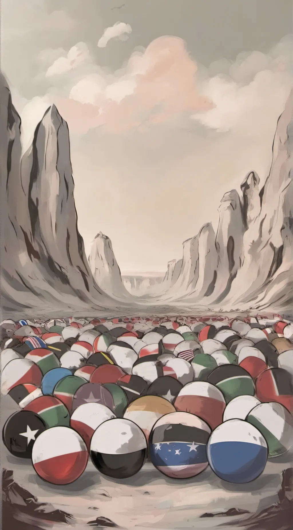 ai character: country balls background