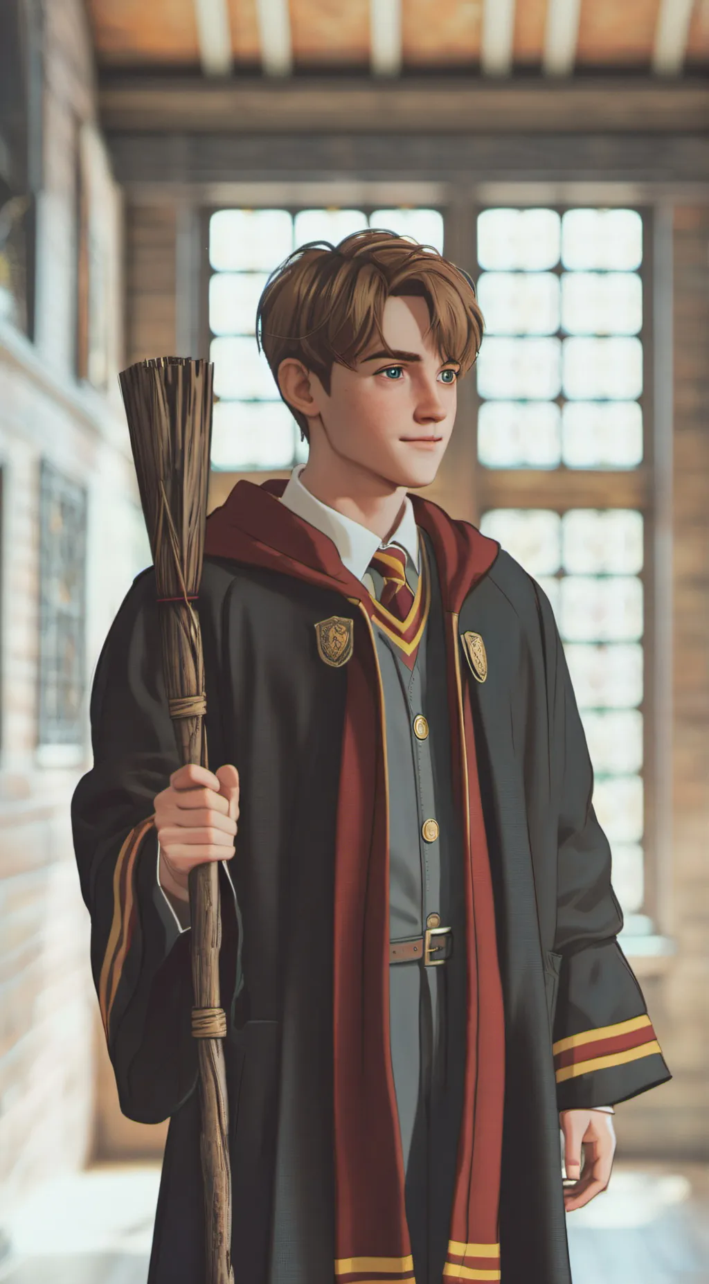 ai character: Oliver wood background