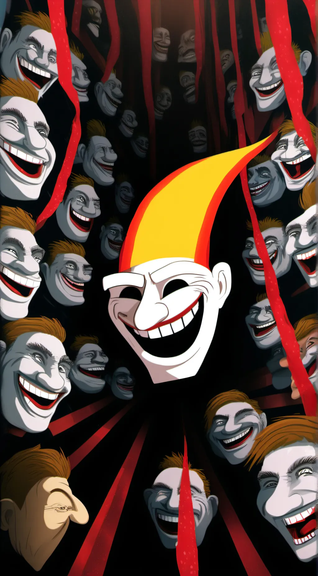 ai character: Trollface/trollge background