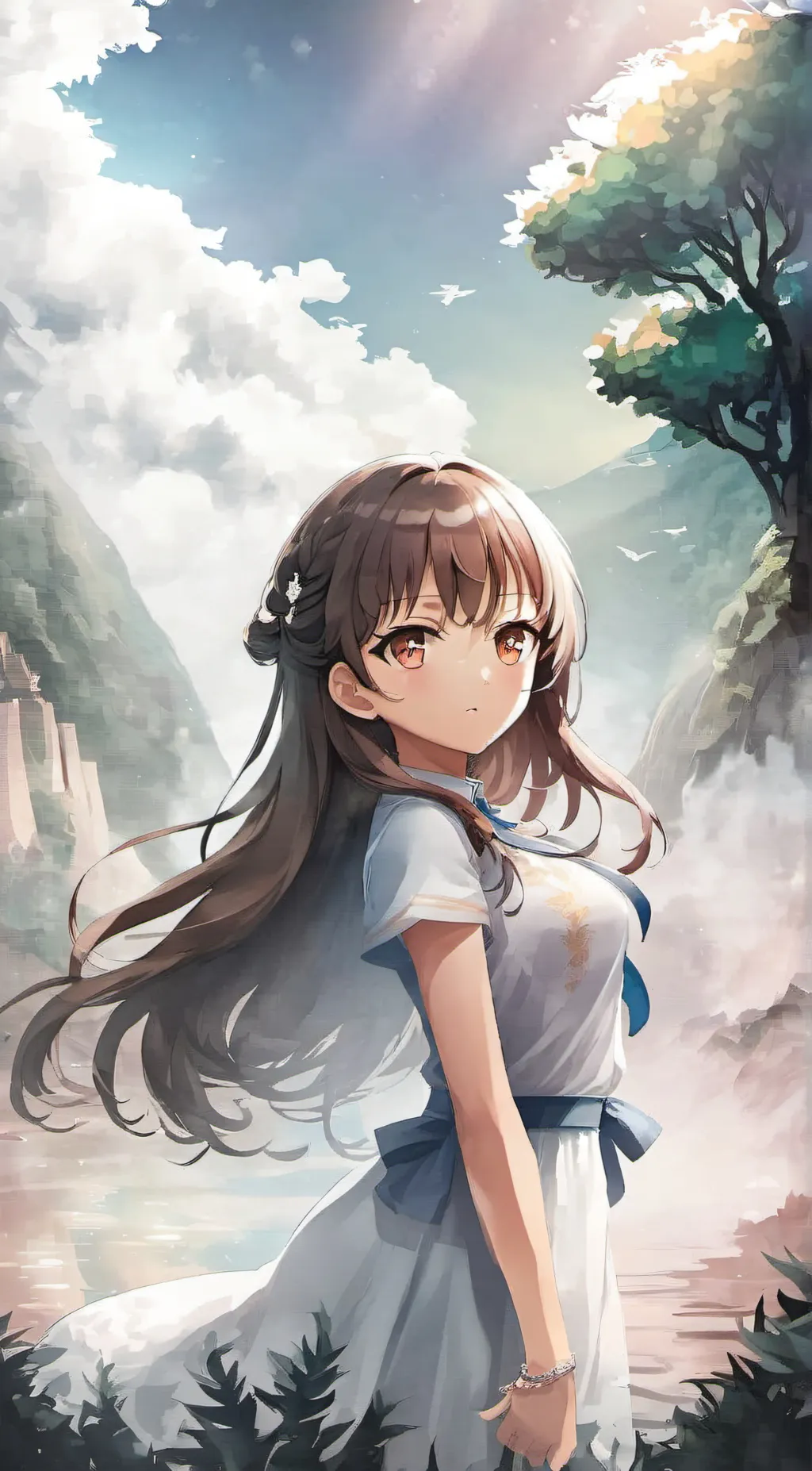ai character: sus girl  background