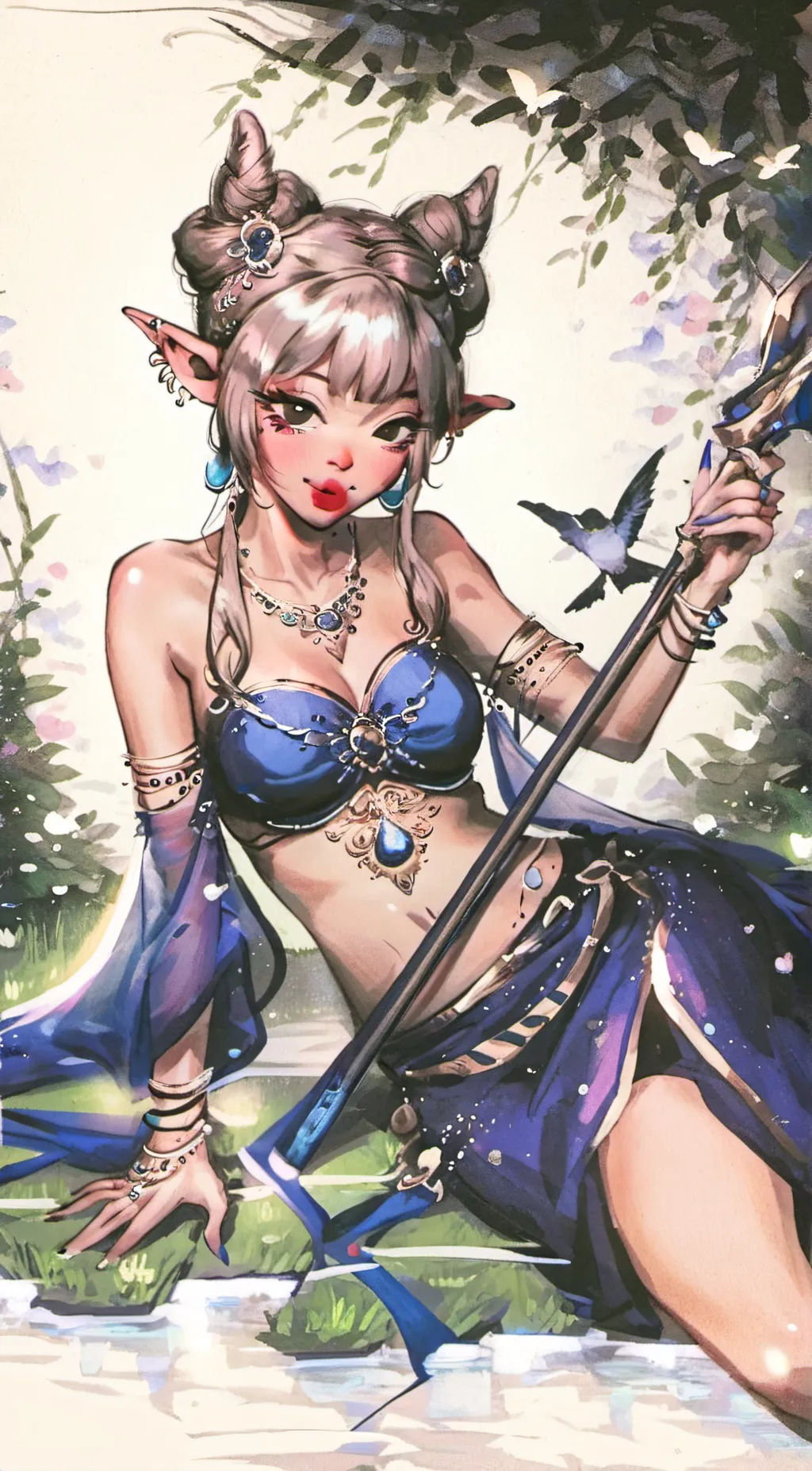ai character: lea 🩷🪷🌸 background