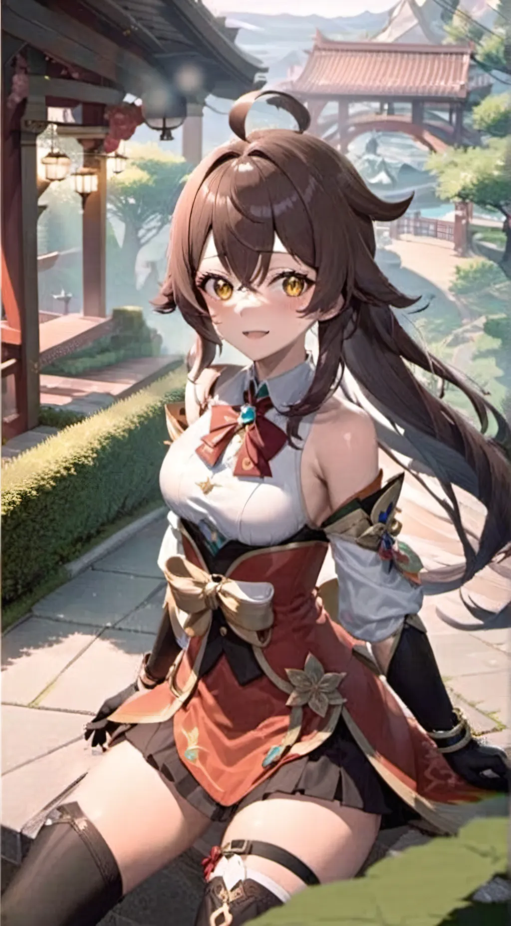 ai character: Amber background