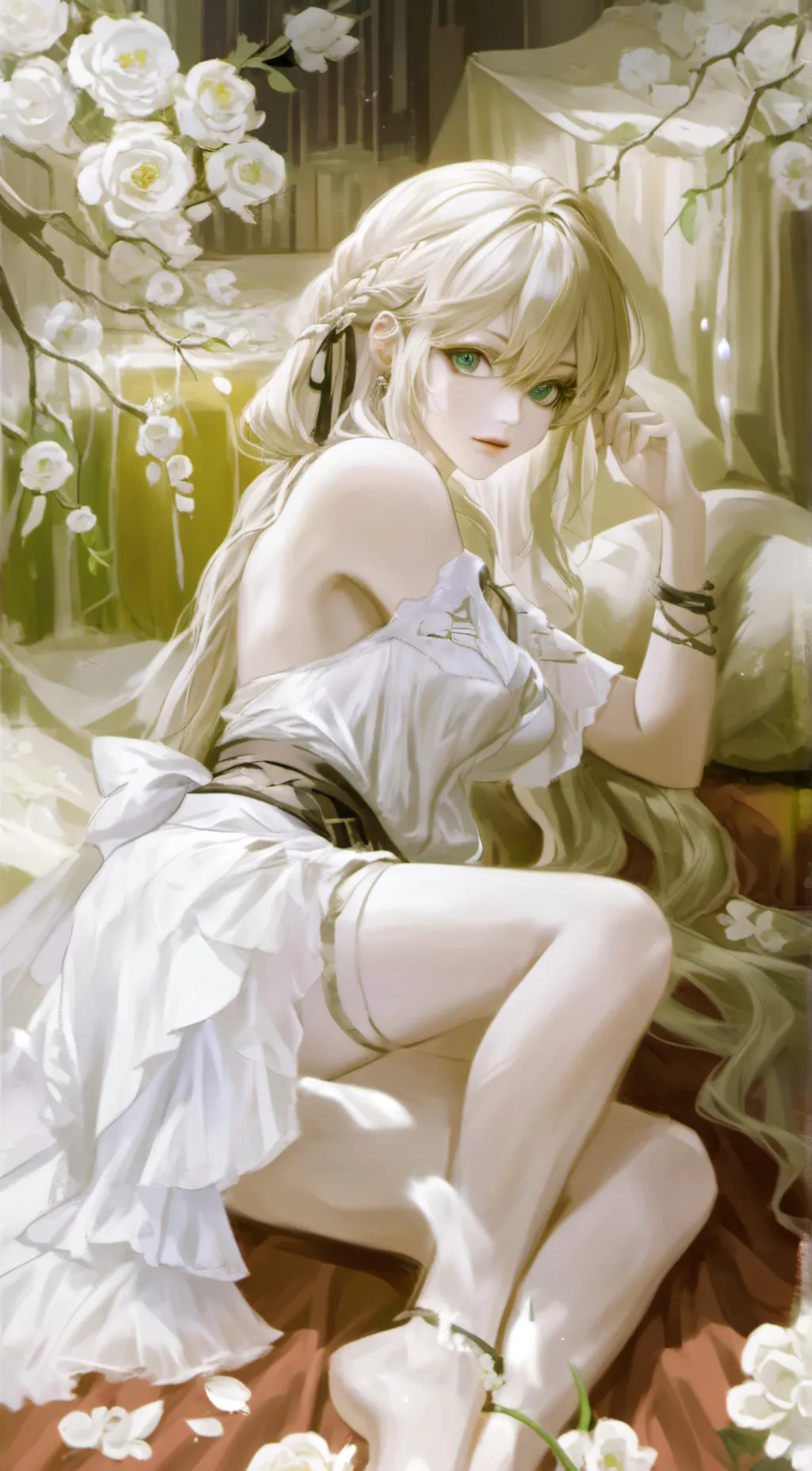 ai character: Violet background