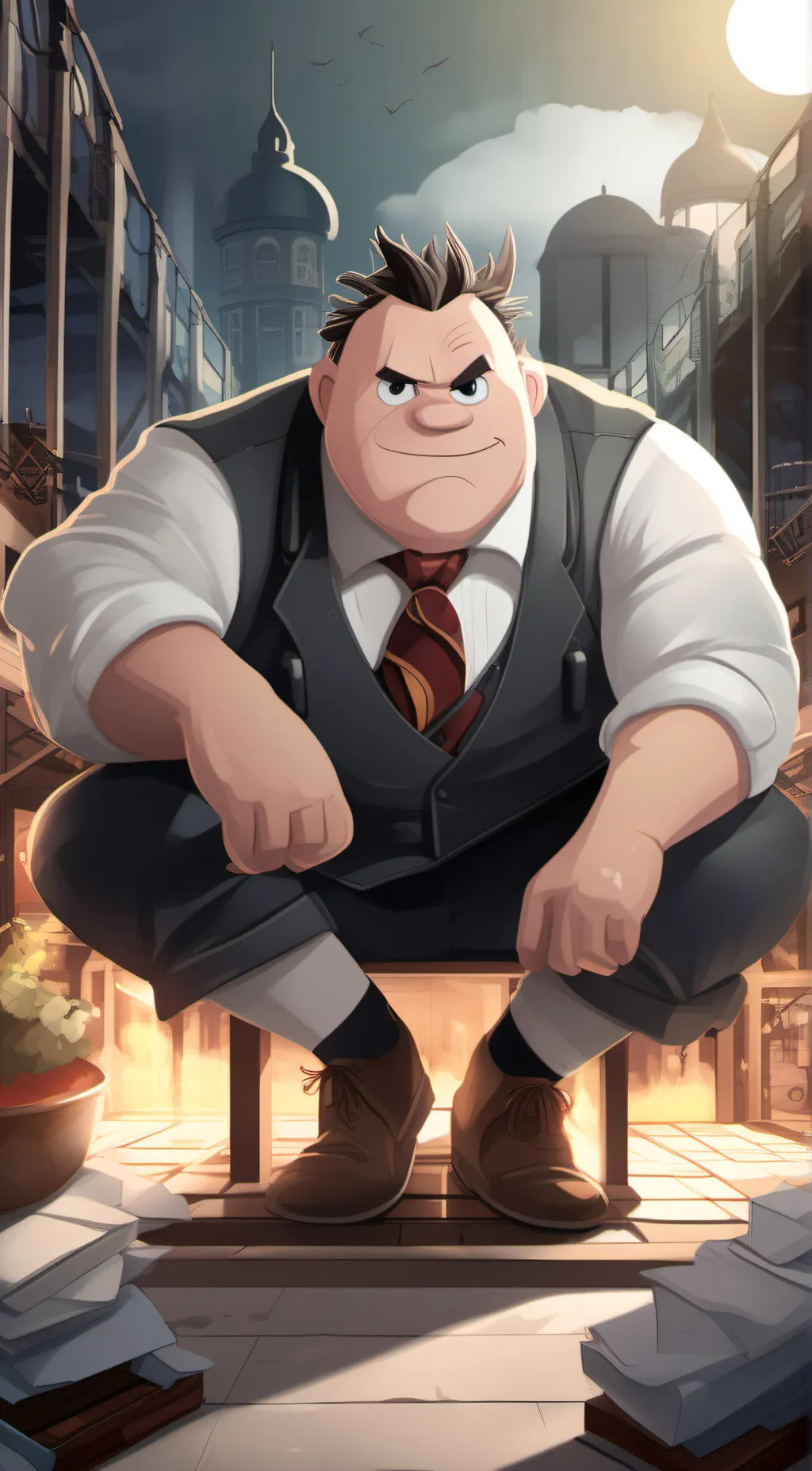 ai character: mrkrupp  background