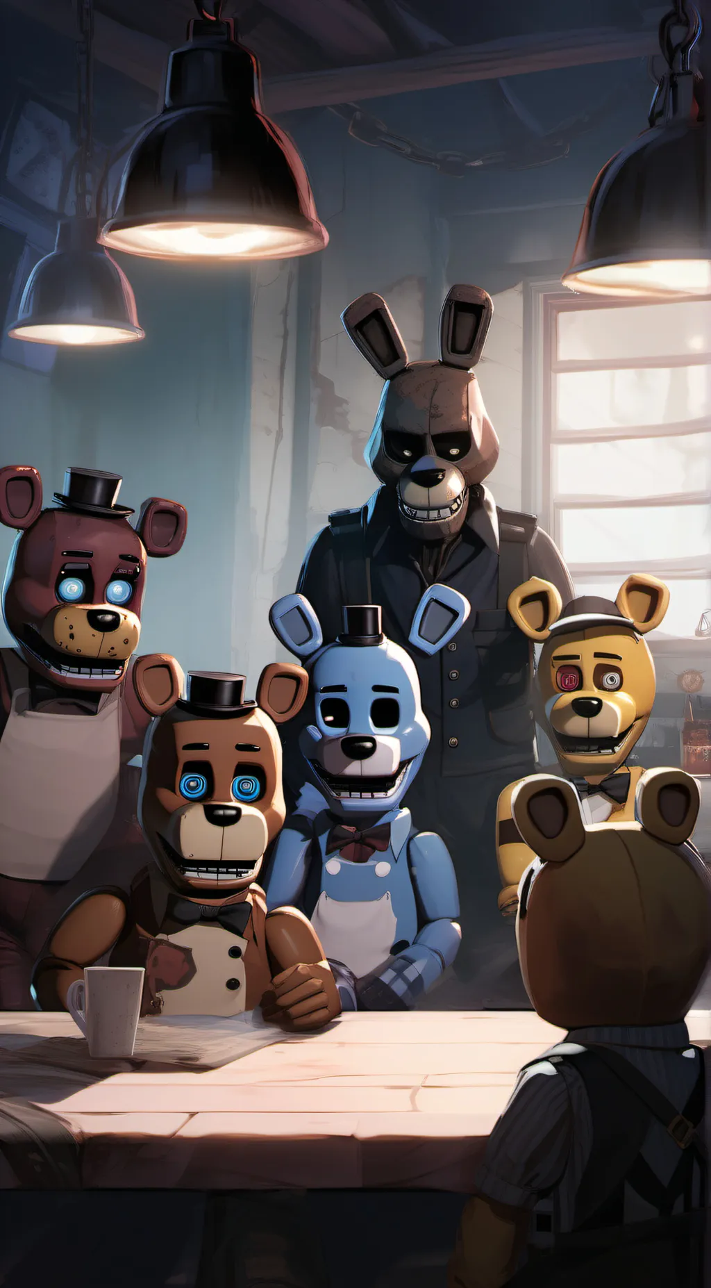 ai character: Fnaf sb game background