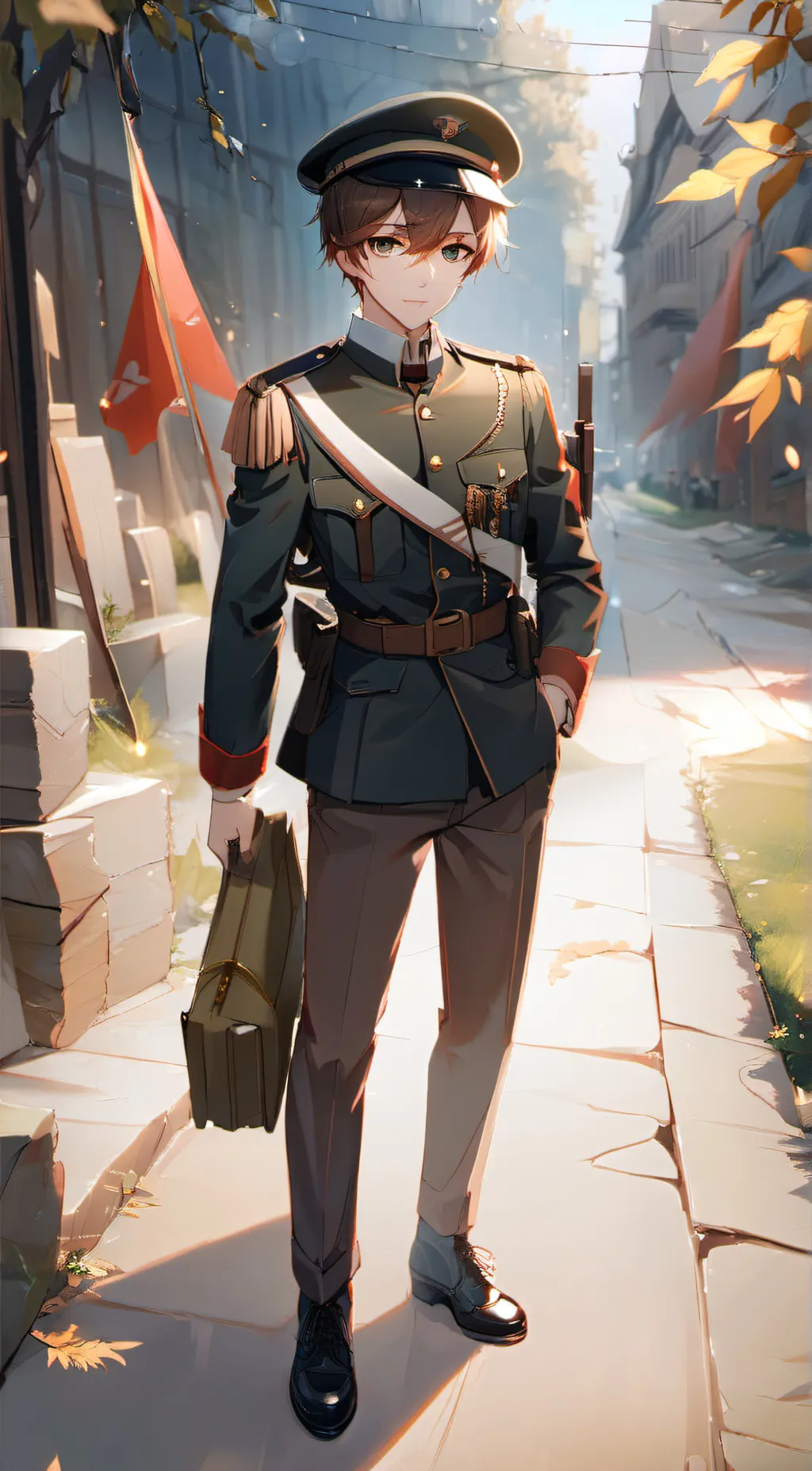 ai character: Militer  background
