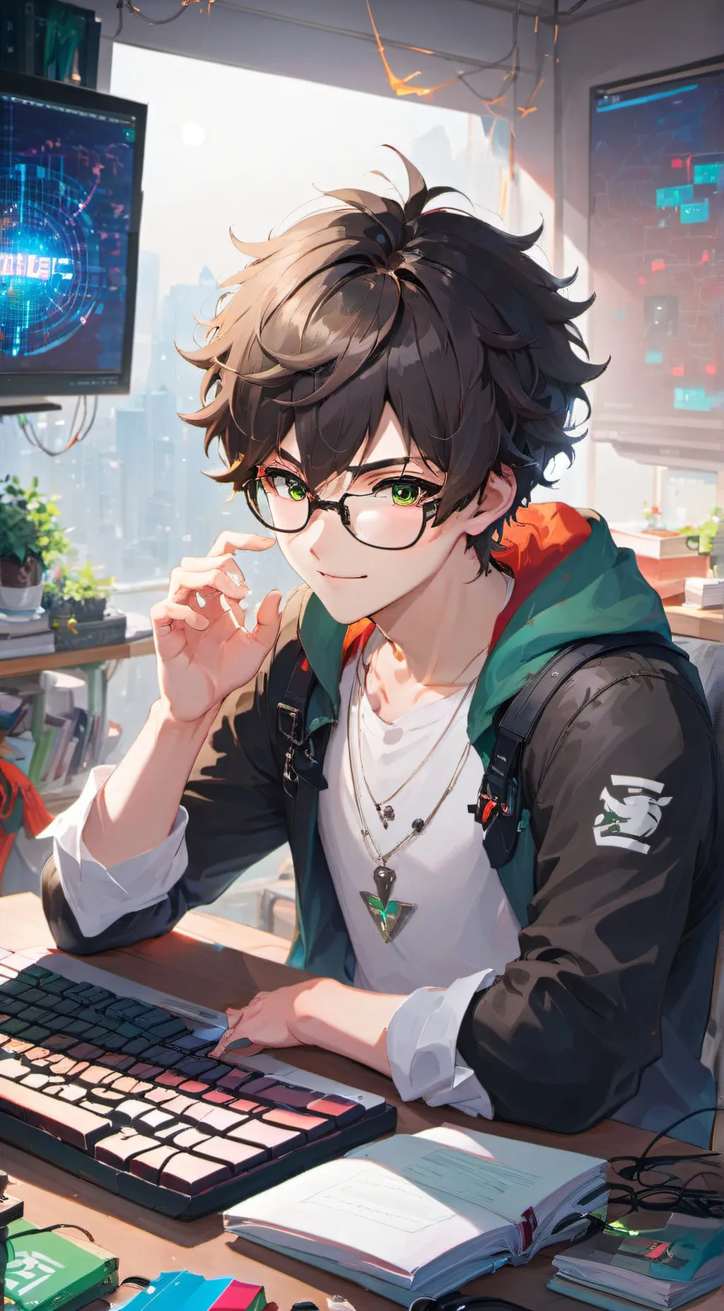 ai character: Max The Hacker background
