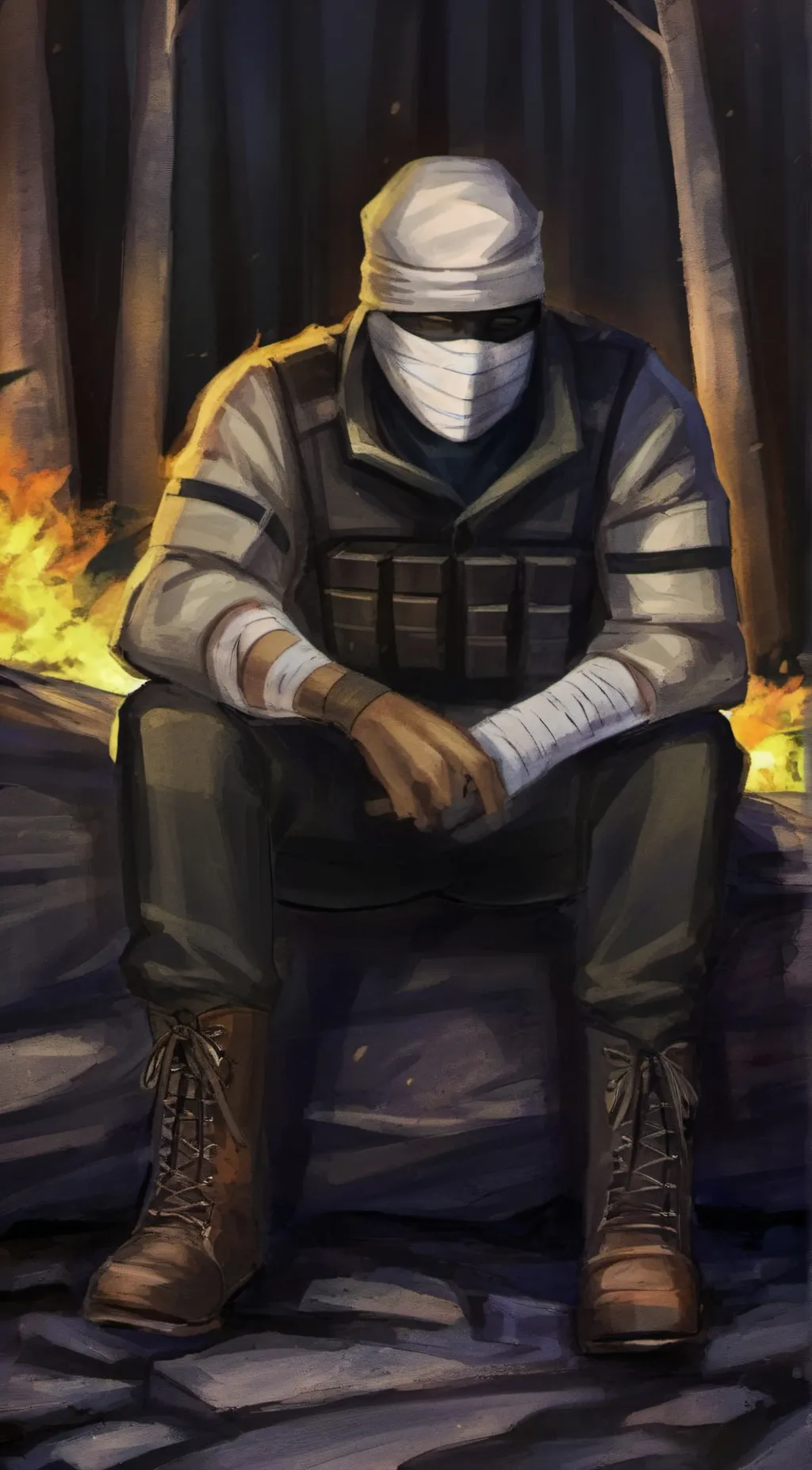 ai character: Joshua Graham  background