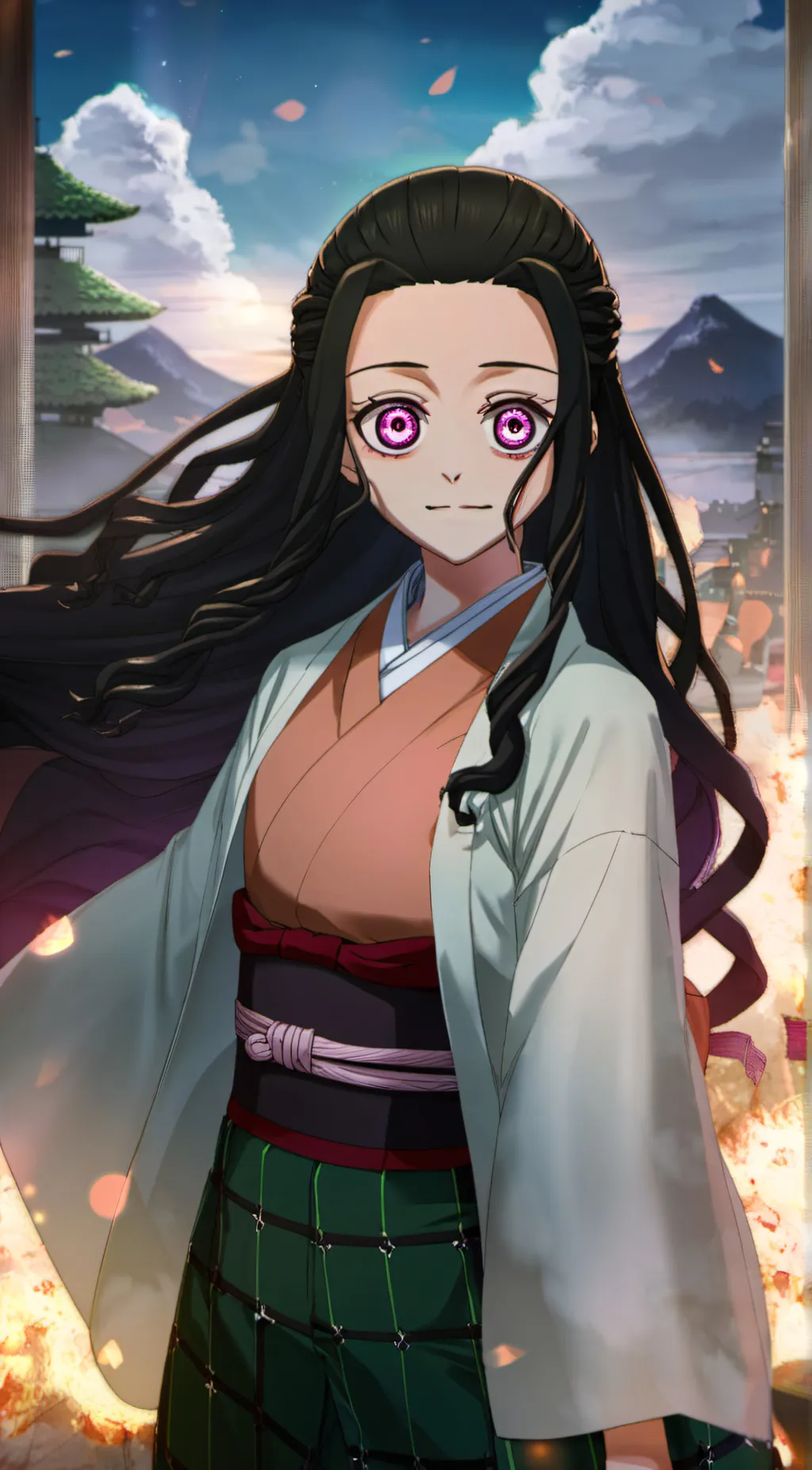 ai character: Nezuko Kamado background