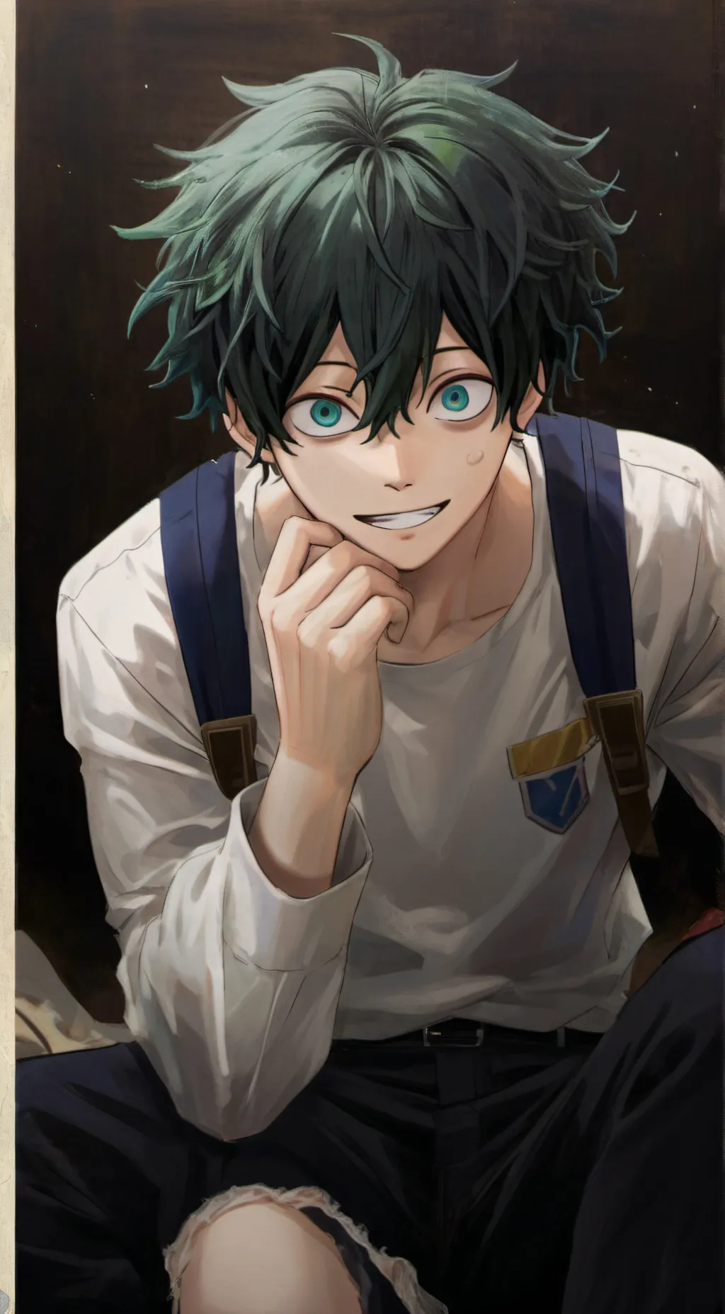 ai character: mha christmas  background