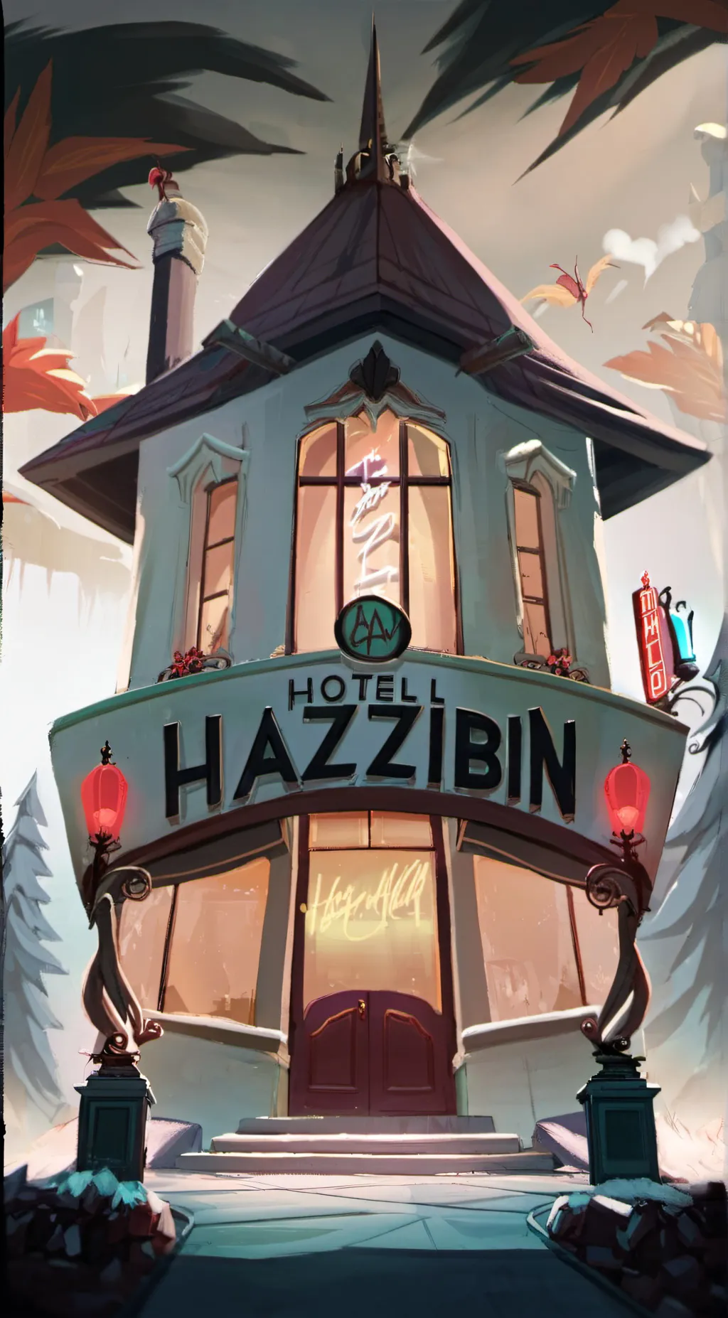 ai character: The Hazbin Hotel background